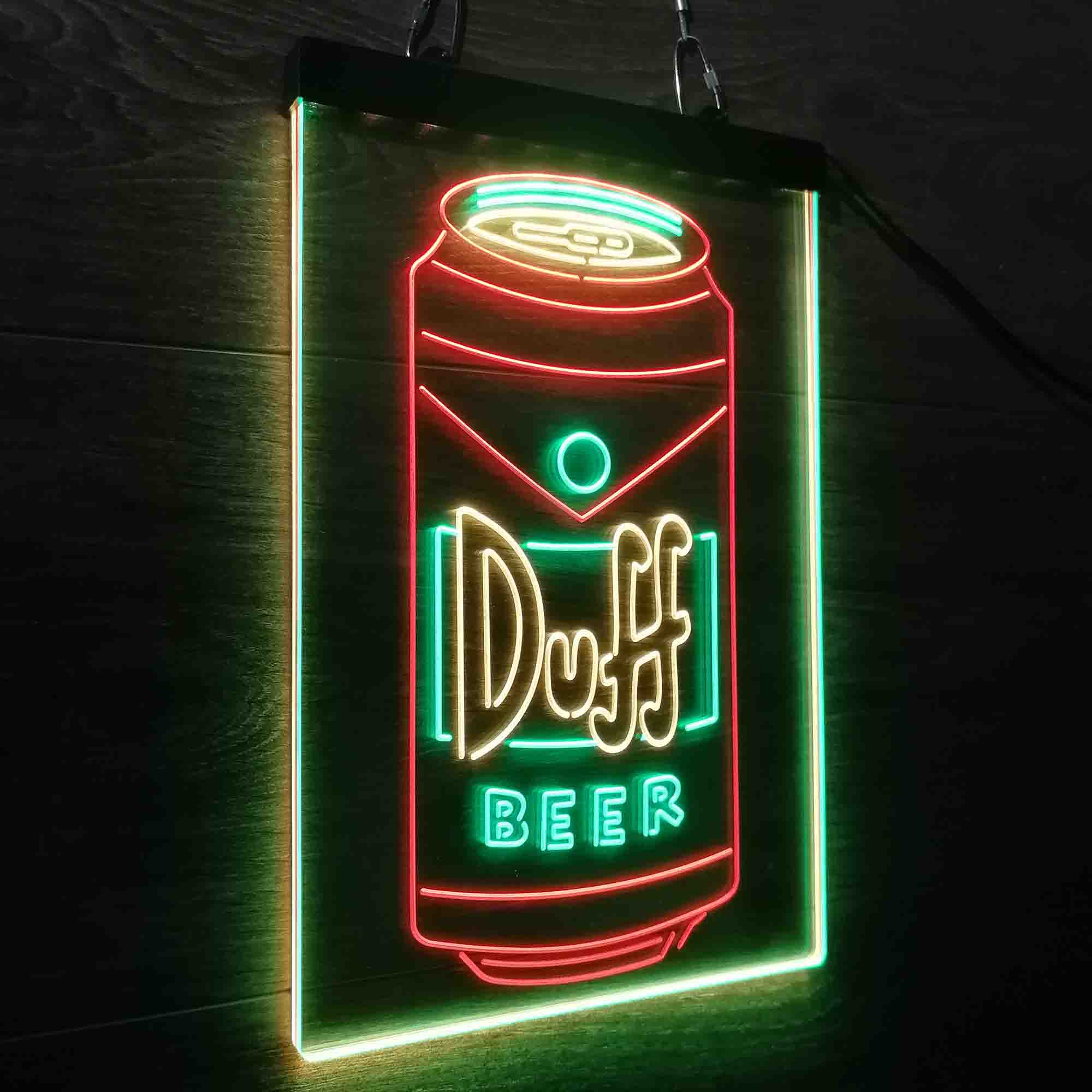 Duff Beer Bottle Vertical Neon LED Sign 3 Colors