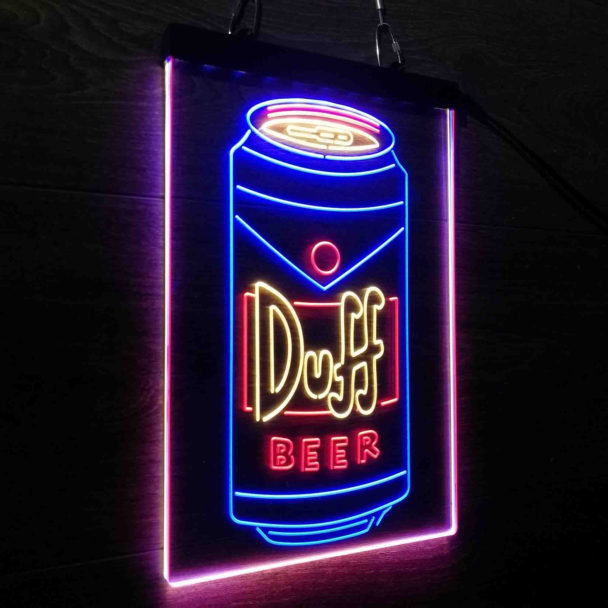 Duff Beer Bottle Vertical Neon LED Sign 3 Colors