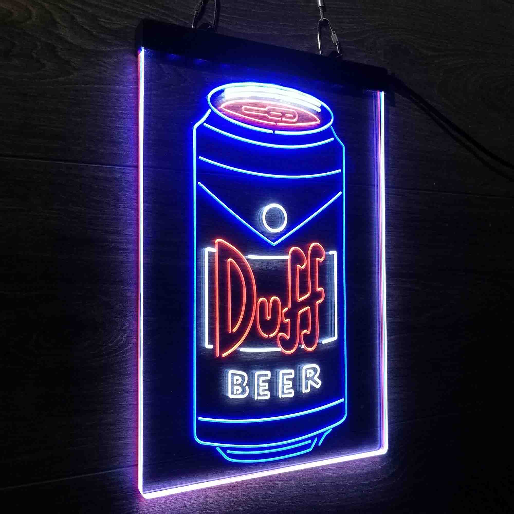 Duff Beer Bottle Vertical Neon LED Sign 3 Colors