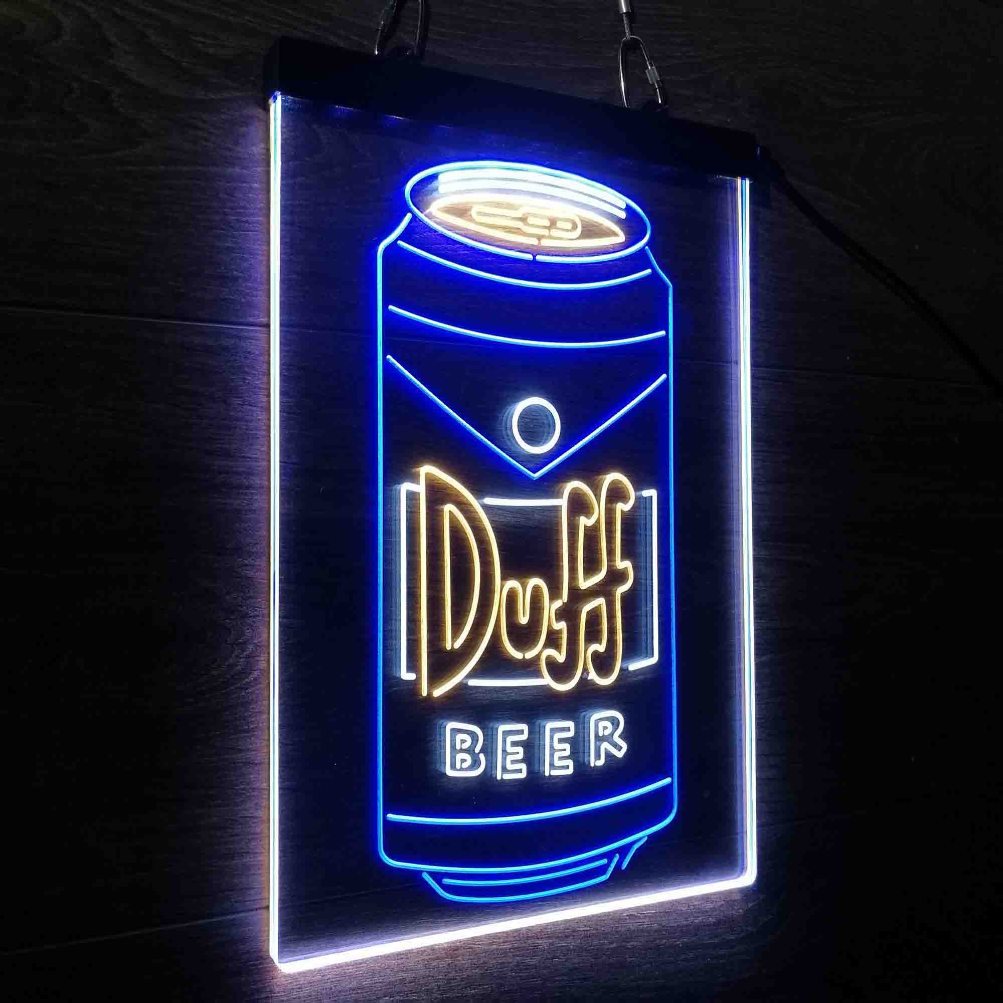 Duff Beer Bottle Vertical Neon LED Sign 3 Colors