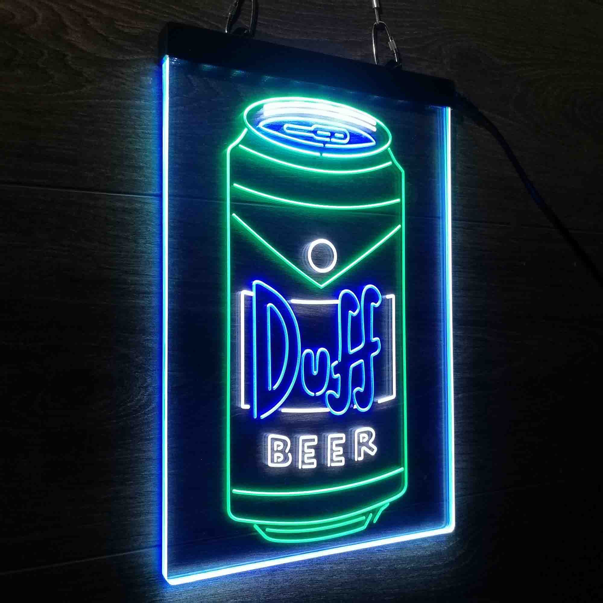 Duff Beer Bottle Vertical Neon LED Sign 3 Colors