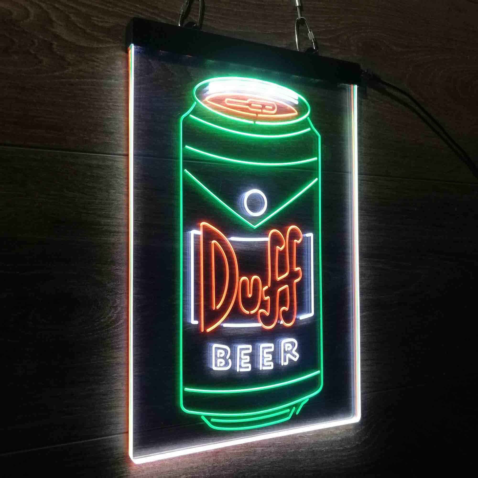 Duff Beer Bottle Vertical Neon LED Sign 3 Colors