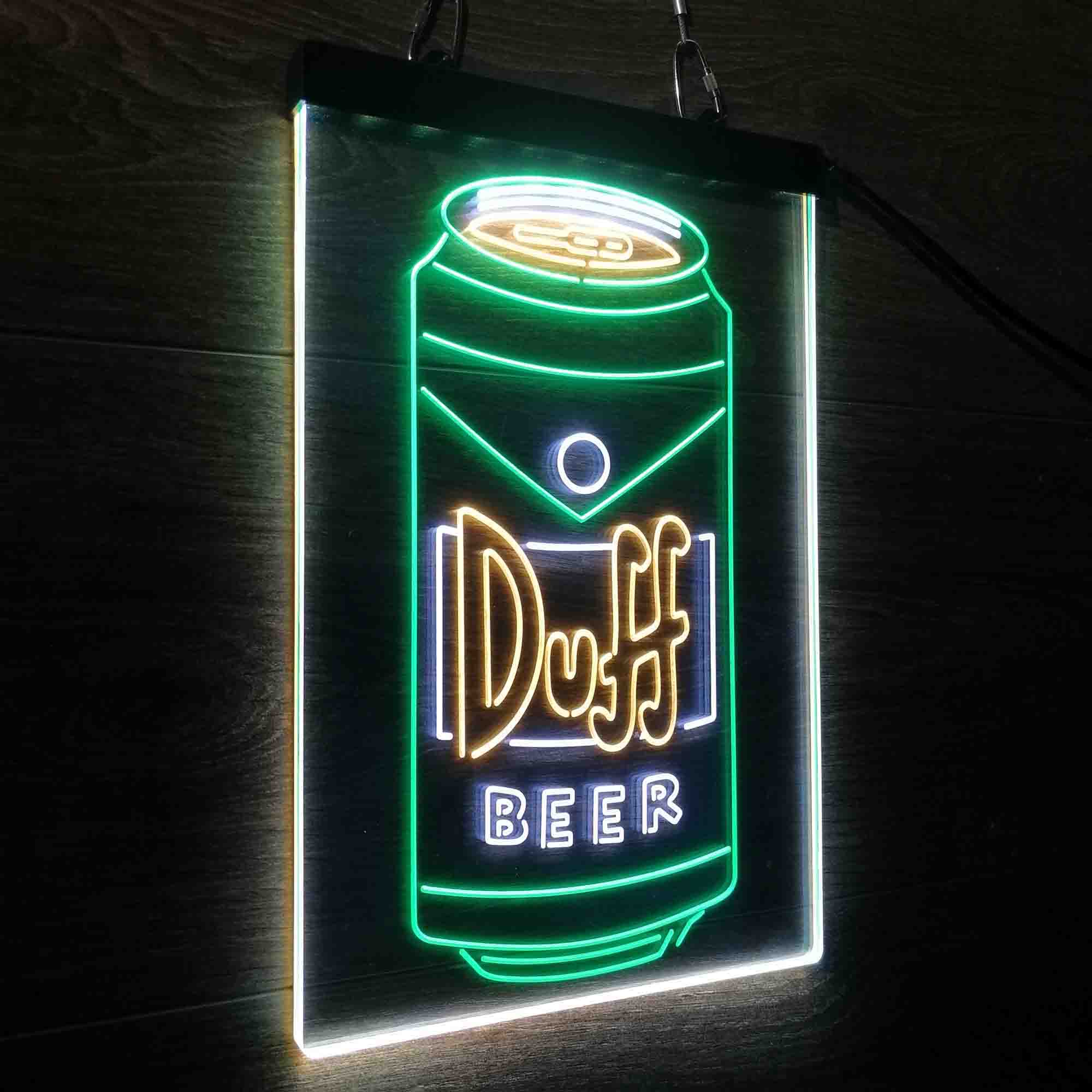 Duff Beer Bottle Vertical Neon LED Sign 3 Colors