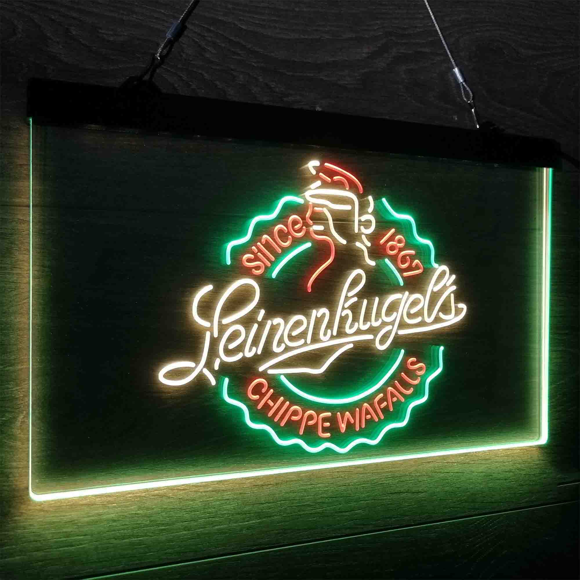 Leinenkugel Brewery Chippewa Falls Since 1867 Neon LED Sign 3 Colors