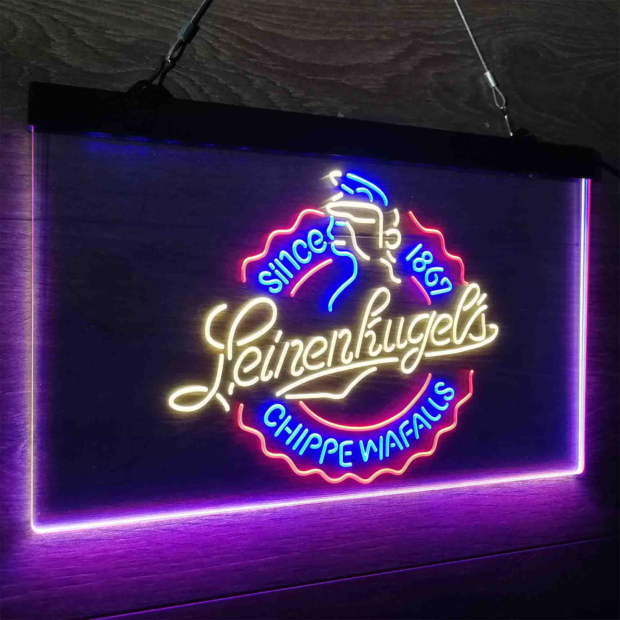 Leinenkugel Brewery Chippewa Falls Since 1867 Neon LED Sign 3 Colors