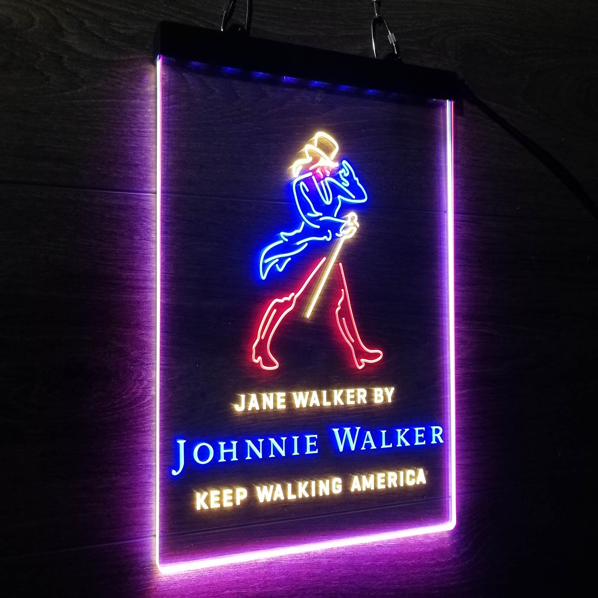 Jane Walker by Jonnie Walker Keep Walking America Neon LED Sign 3 Colors