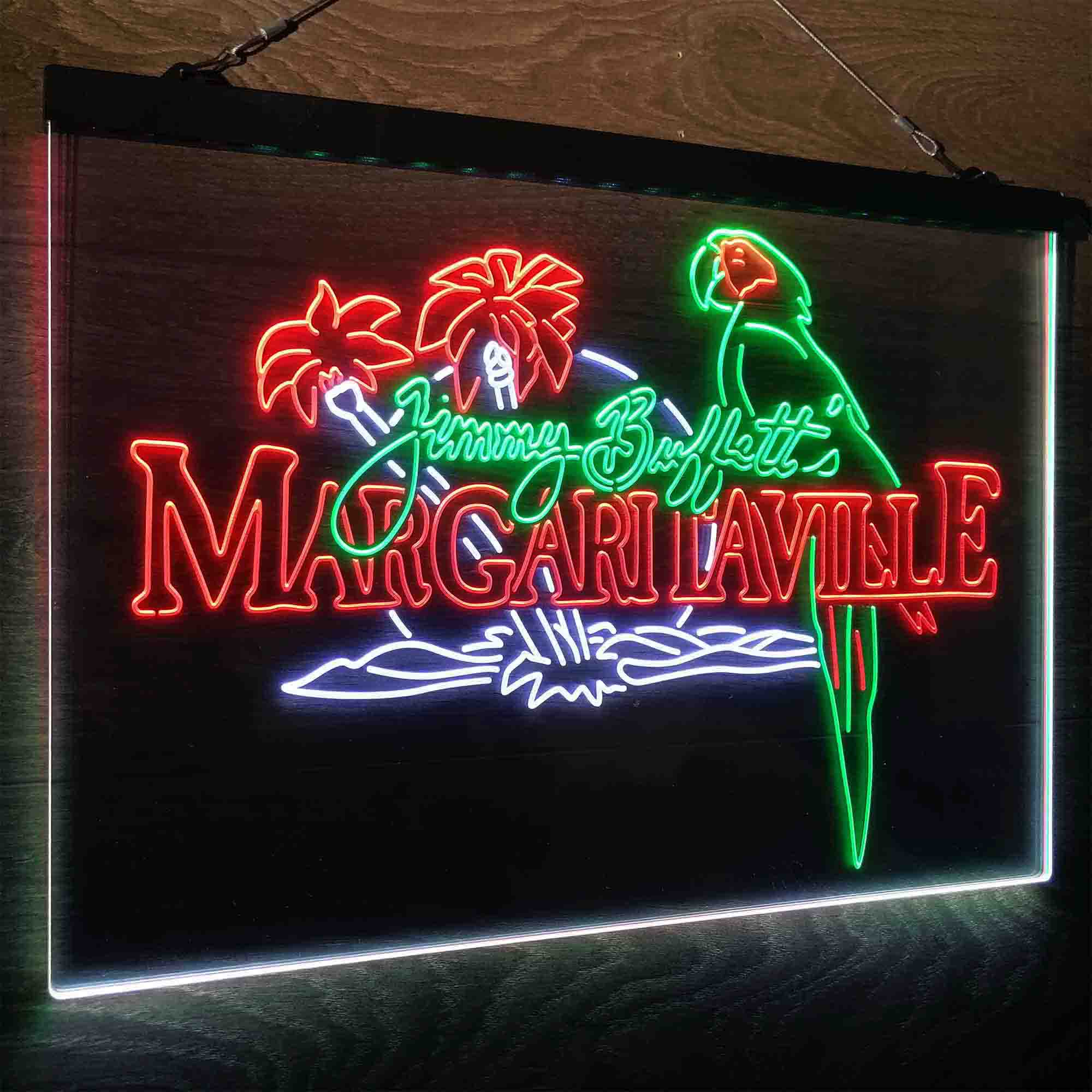 Margaritaville Jimmy Buffett Parrot Neon LED Sign 3 Colors
