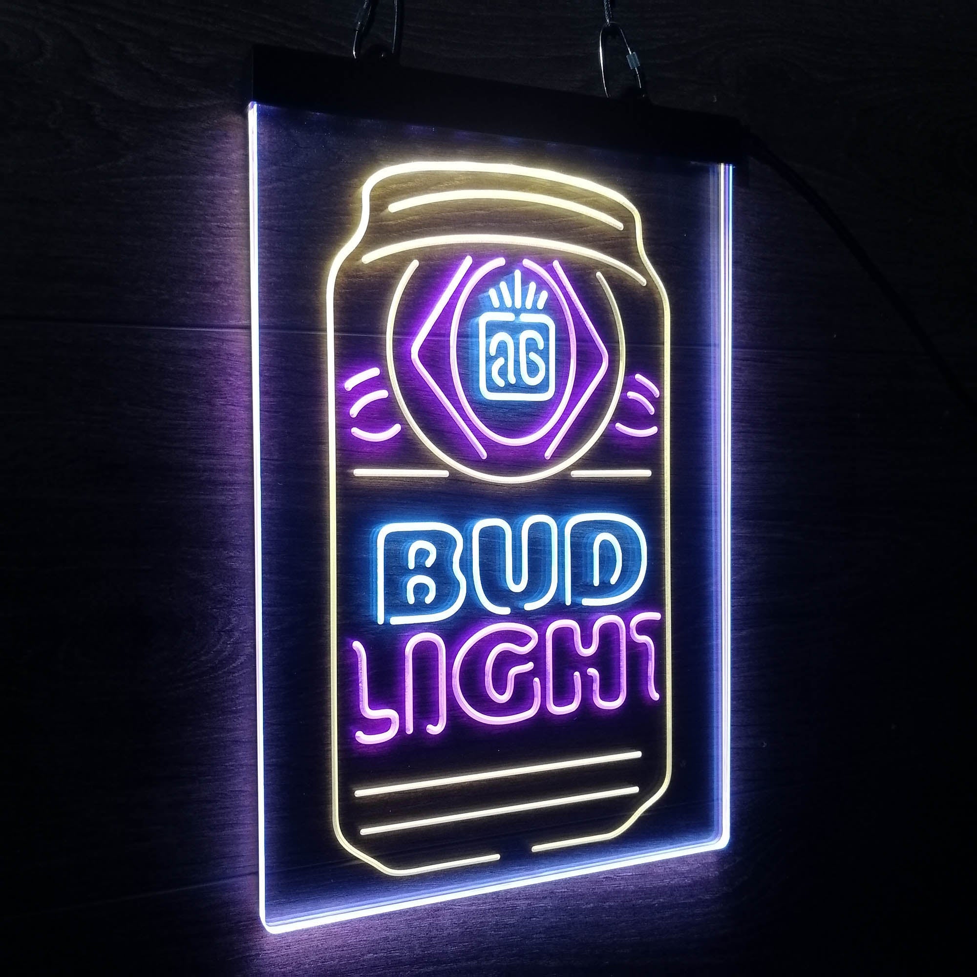 Bud Light Bottle Vertical Beer Neon LED Sign 3 Colors