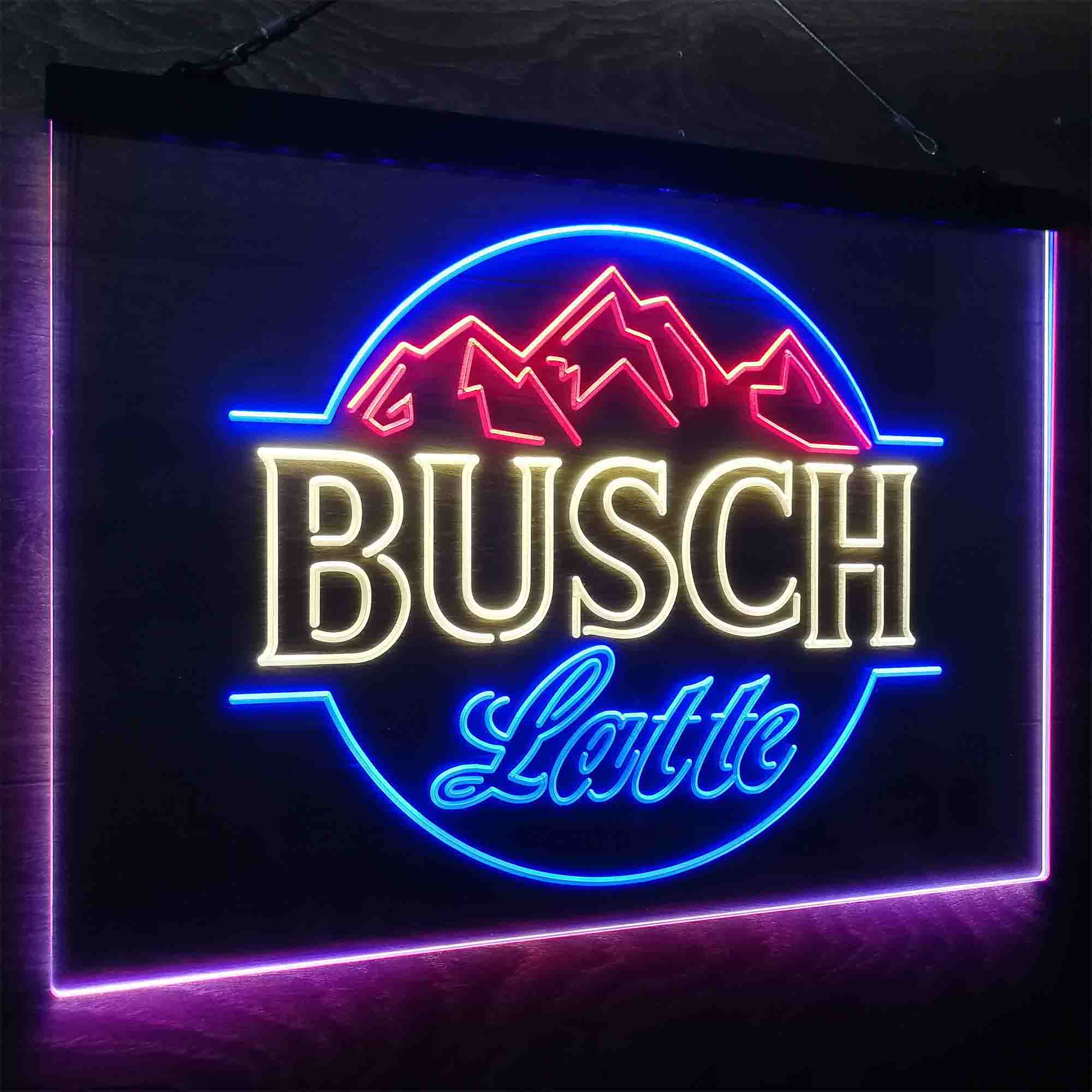 Busch Latte Mountain Neon LED Sign 3 Colors