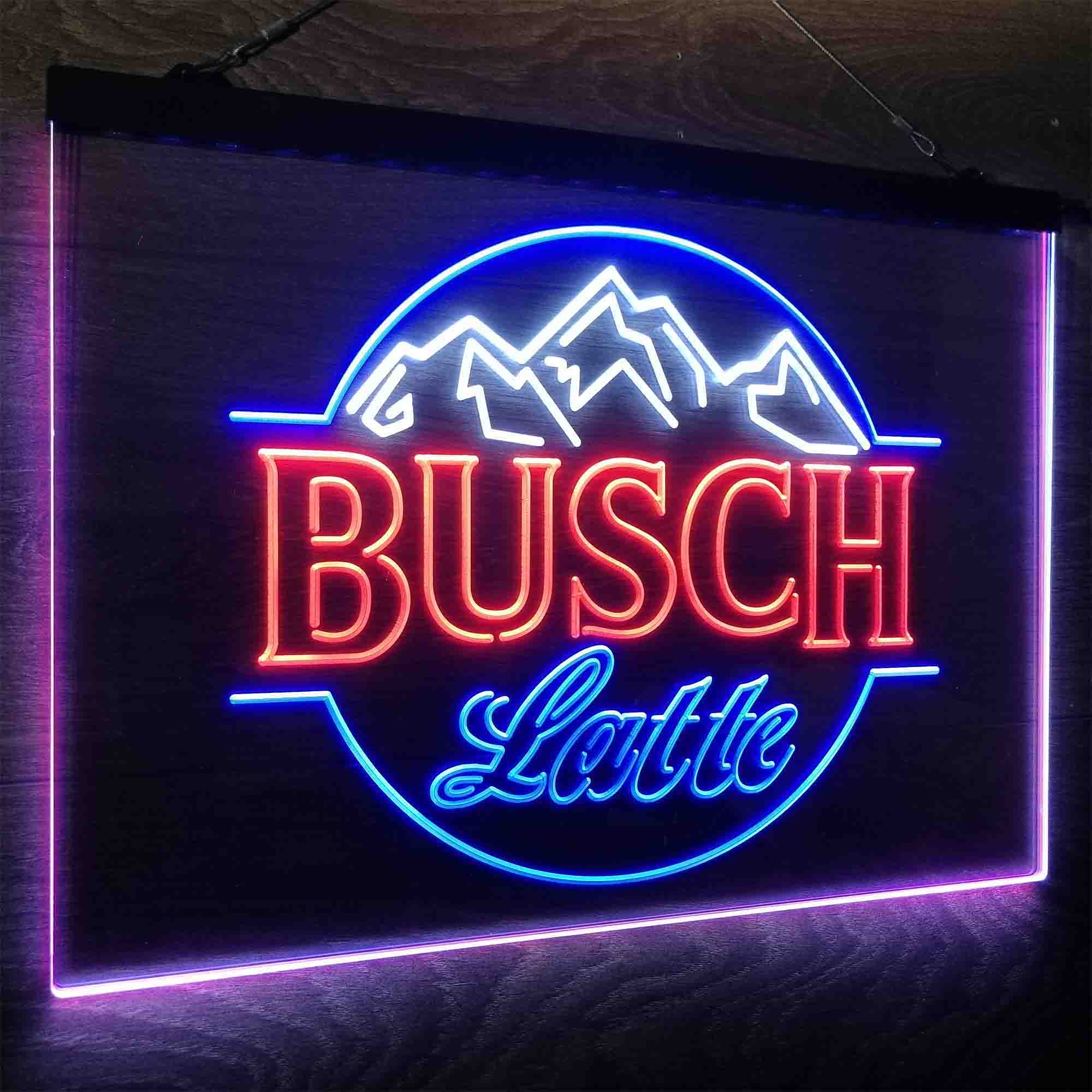 Busch Latte Mountain Neon LED Sign 3 Colors