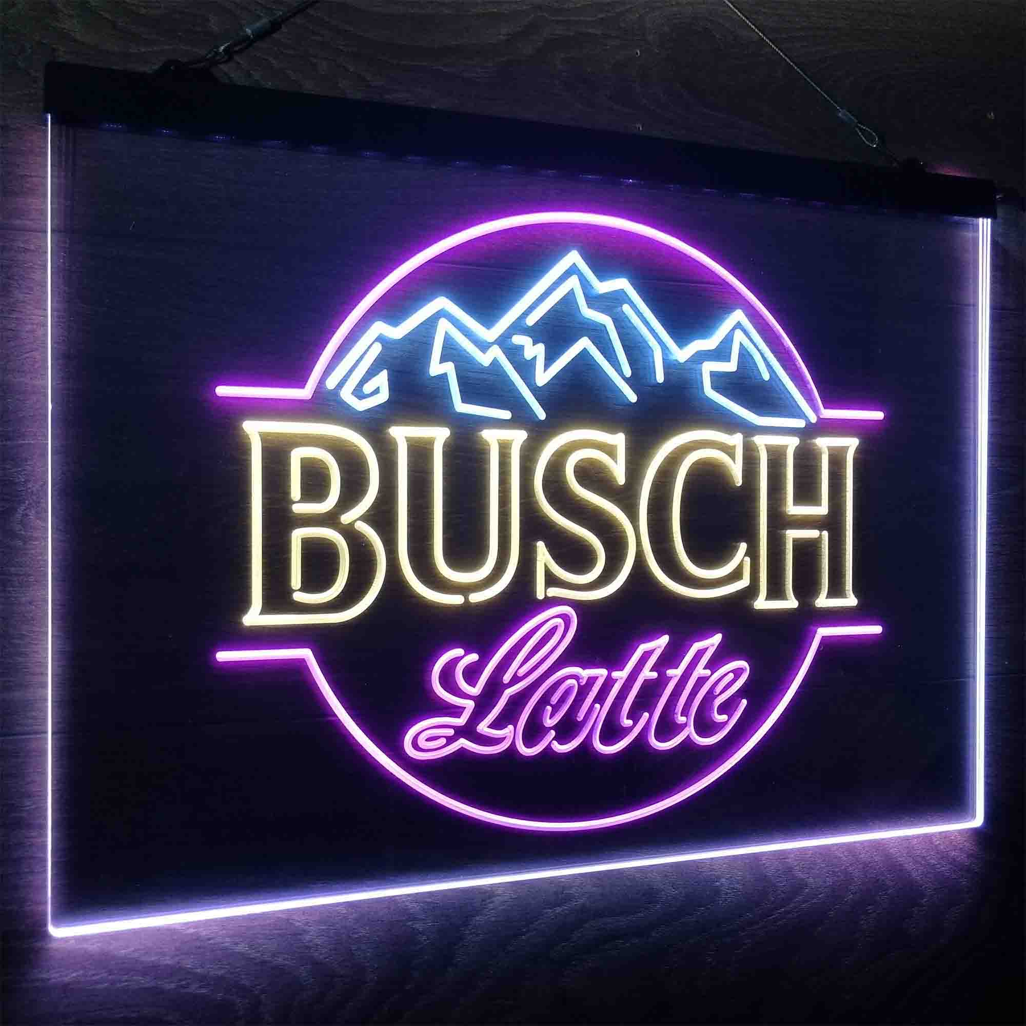 Busch Latte Mountain Neon LED Sign 3 Colors