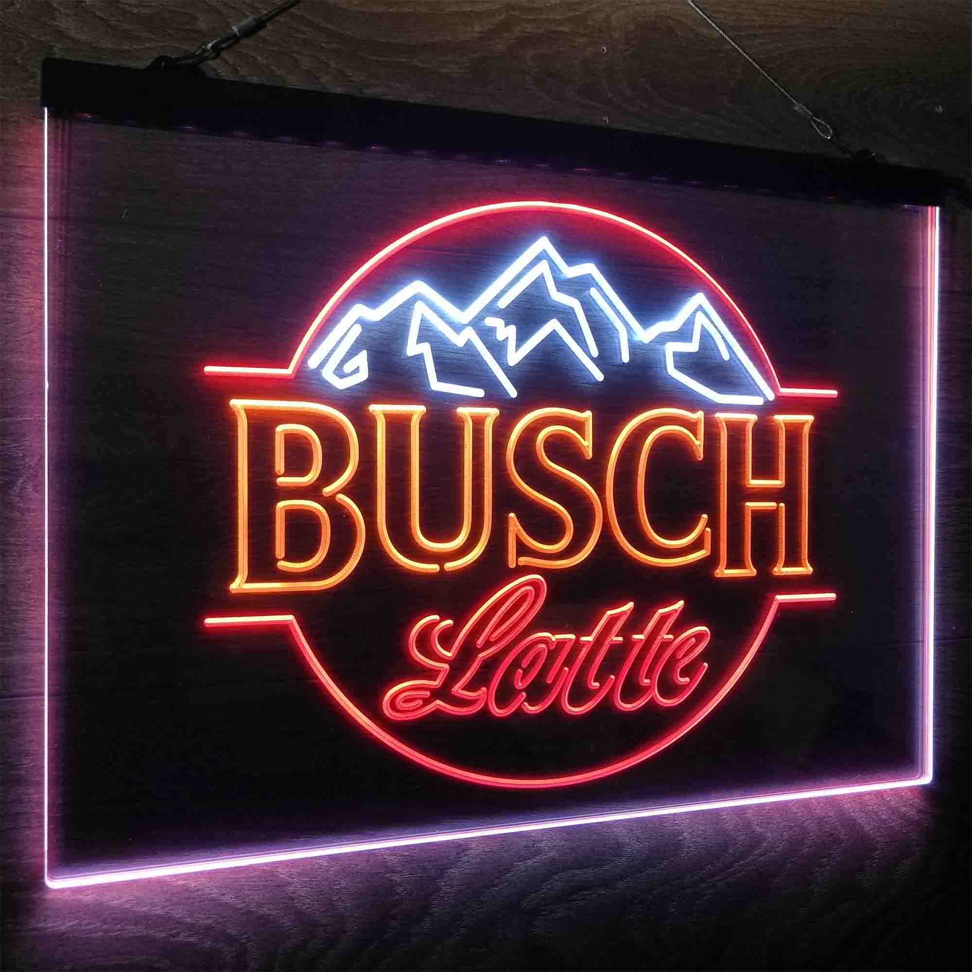 Busch Latte Mountain Neon LED Sign 3 Colors