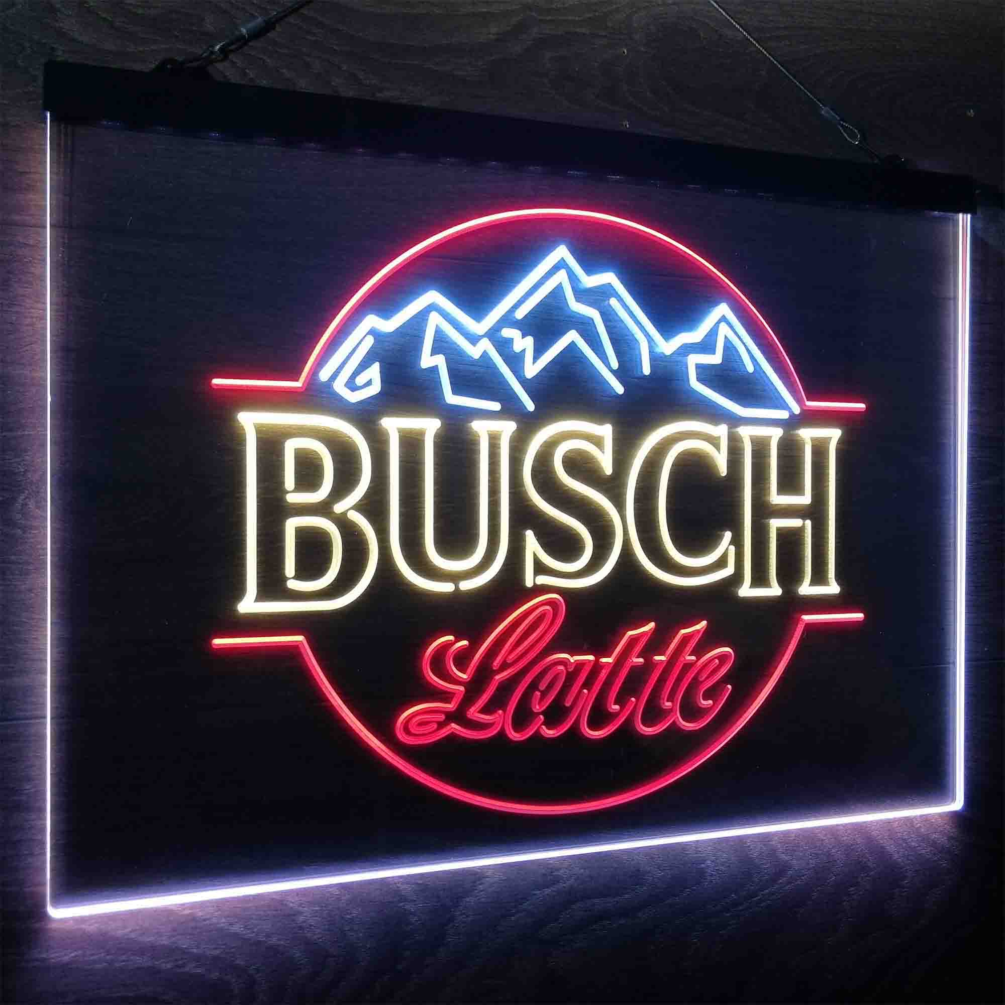 Busch Latte Mountain Neon LED Sign 3 Colors