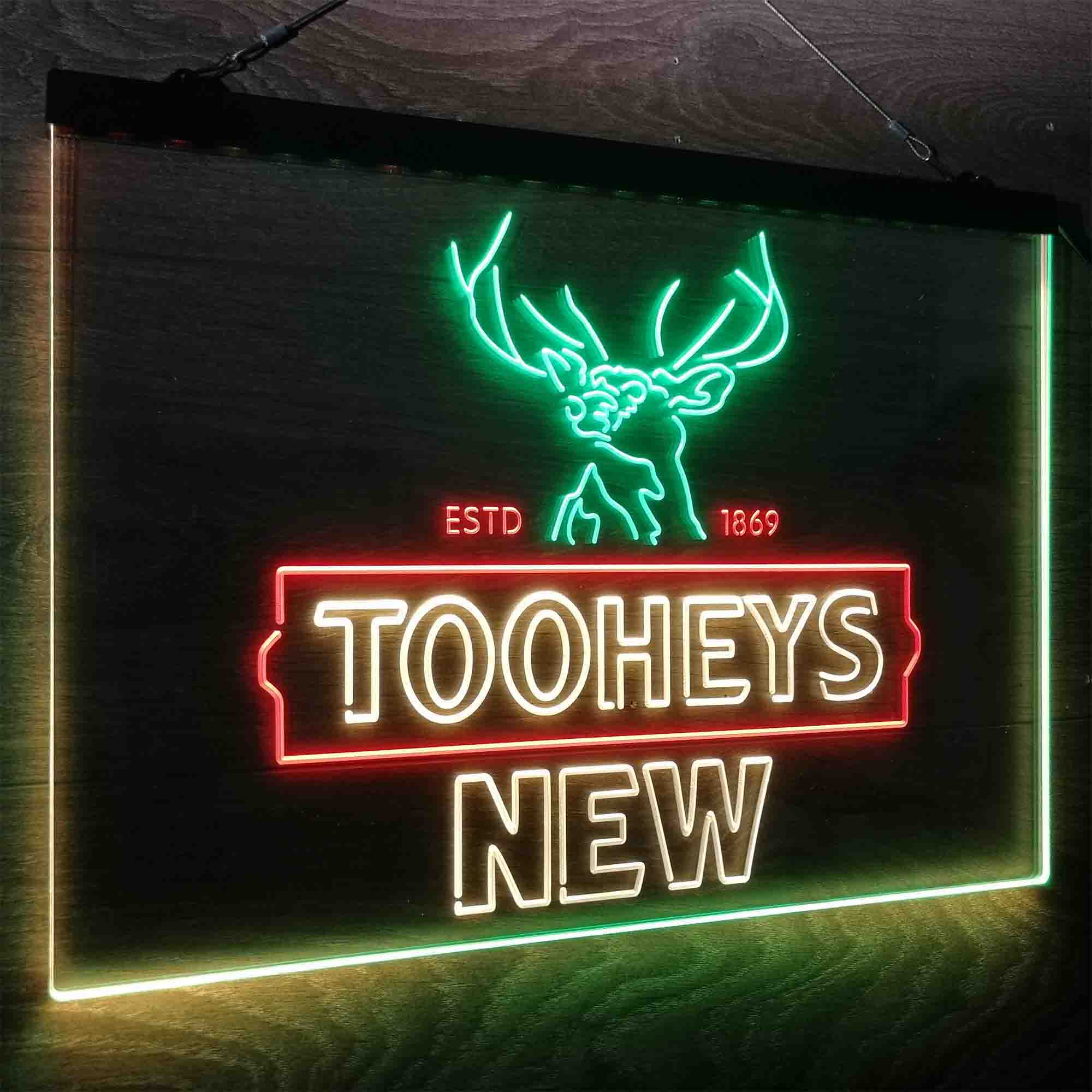 Tooheys New Beer Deer 1869 Neon LED Sign 3 Colors