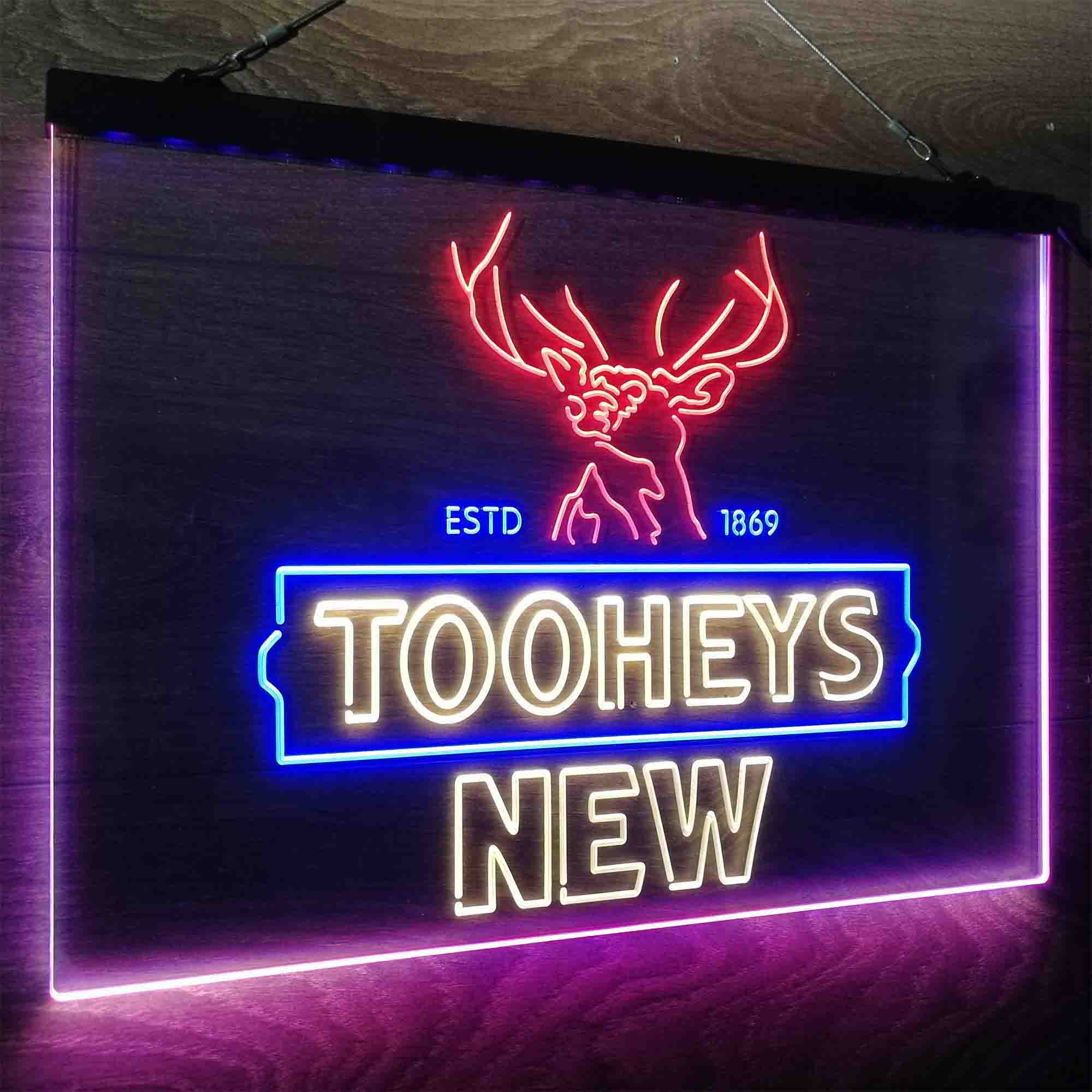 Tooheys New Beer Deer 1869 Neon LED Sign 3 Colors