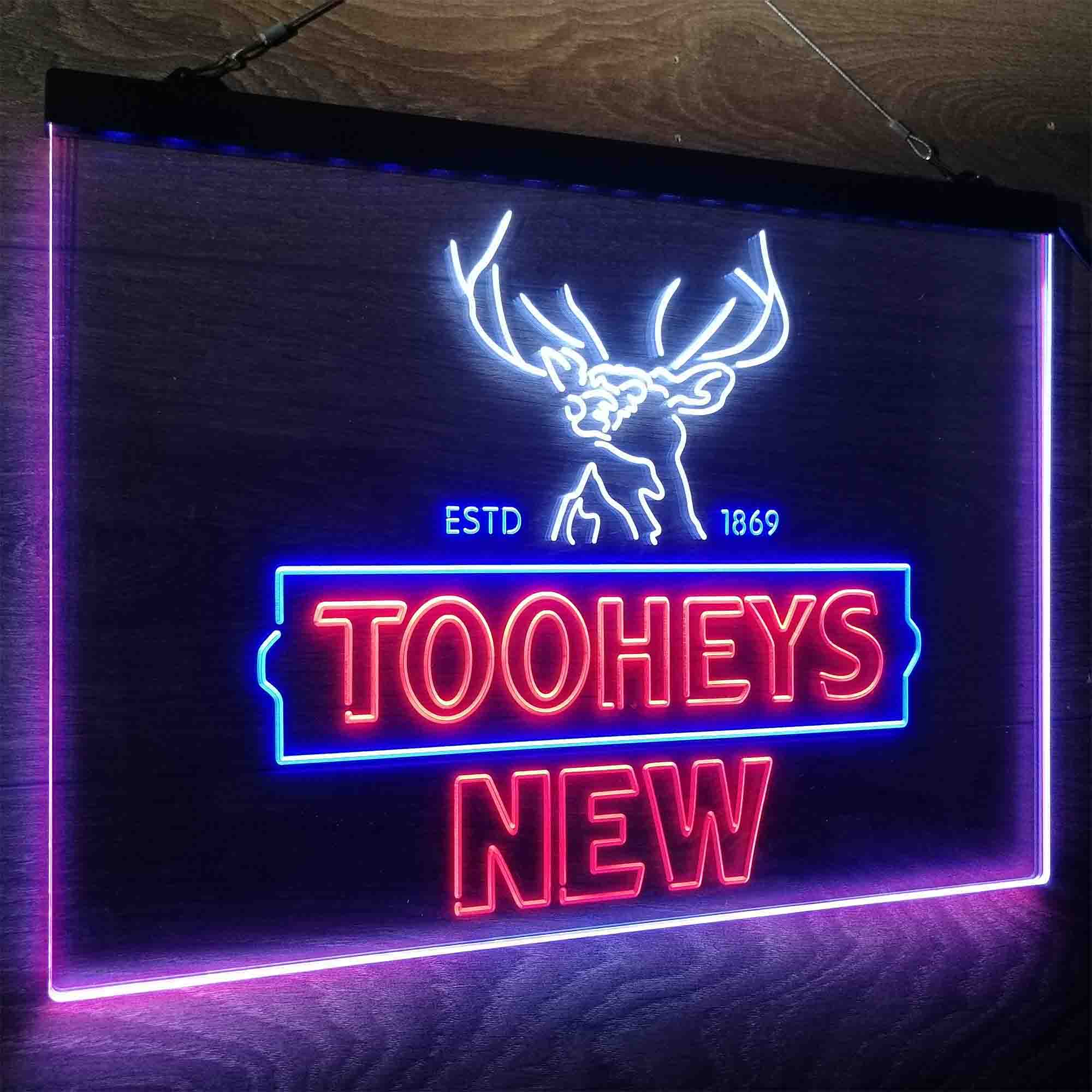 Tooheys New Beer Deer 1869 Neon LED Sign 3 Colors