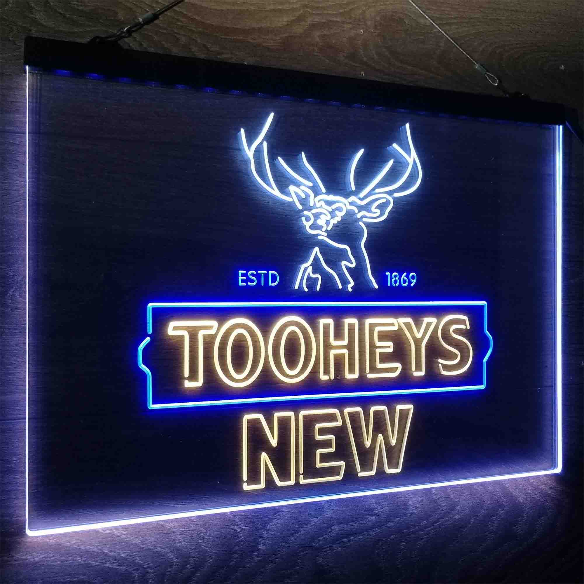 Tooheys New Beer Deer 1869 Neon LED Sign 3 Colors