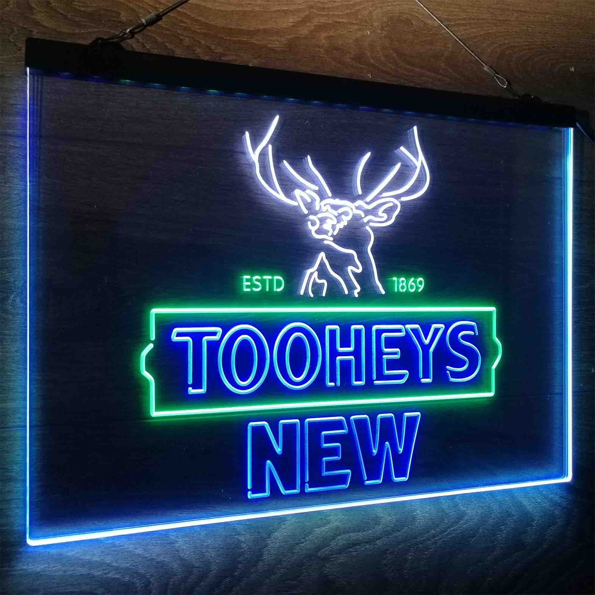 Tooheys New Beer Deer 1869 Neon LED Sign 3 Colors