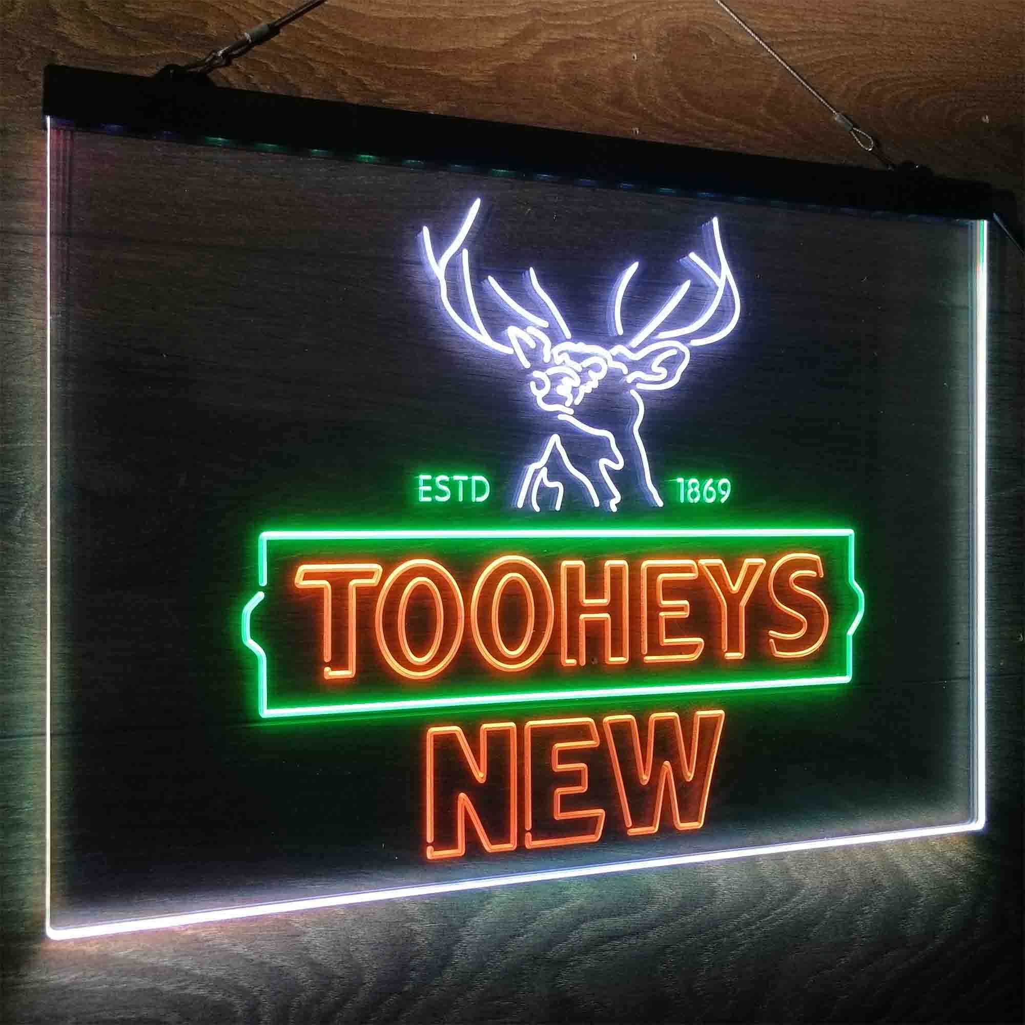 Tooheys New Beer Deer 1869 Neon LED Sign 3 Colors