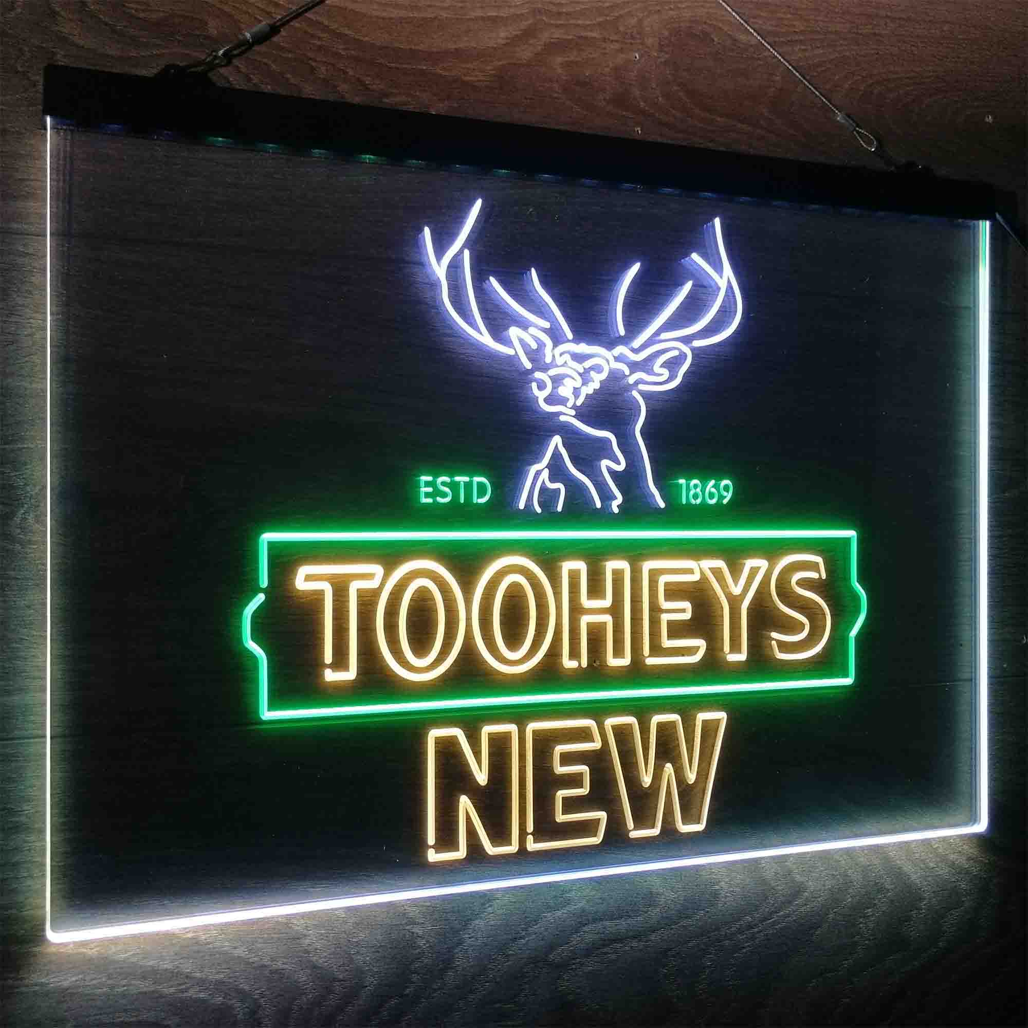 Tooheys New Beer Deer 1869 Neon LED Sign 3 Colors