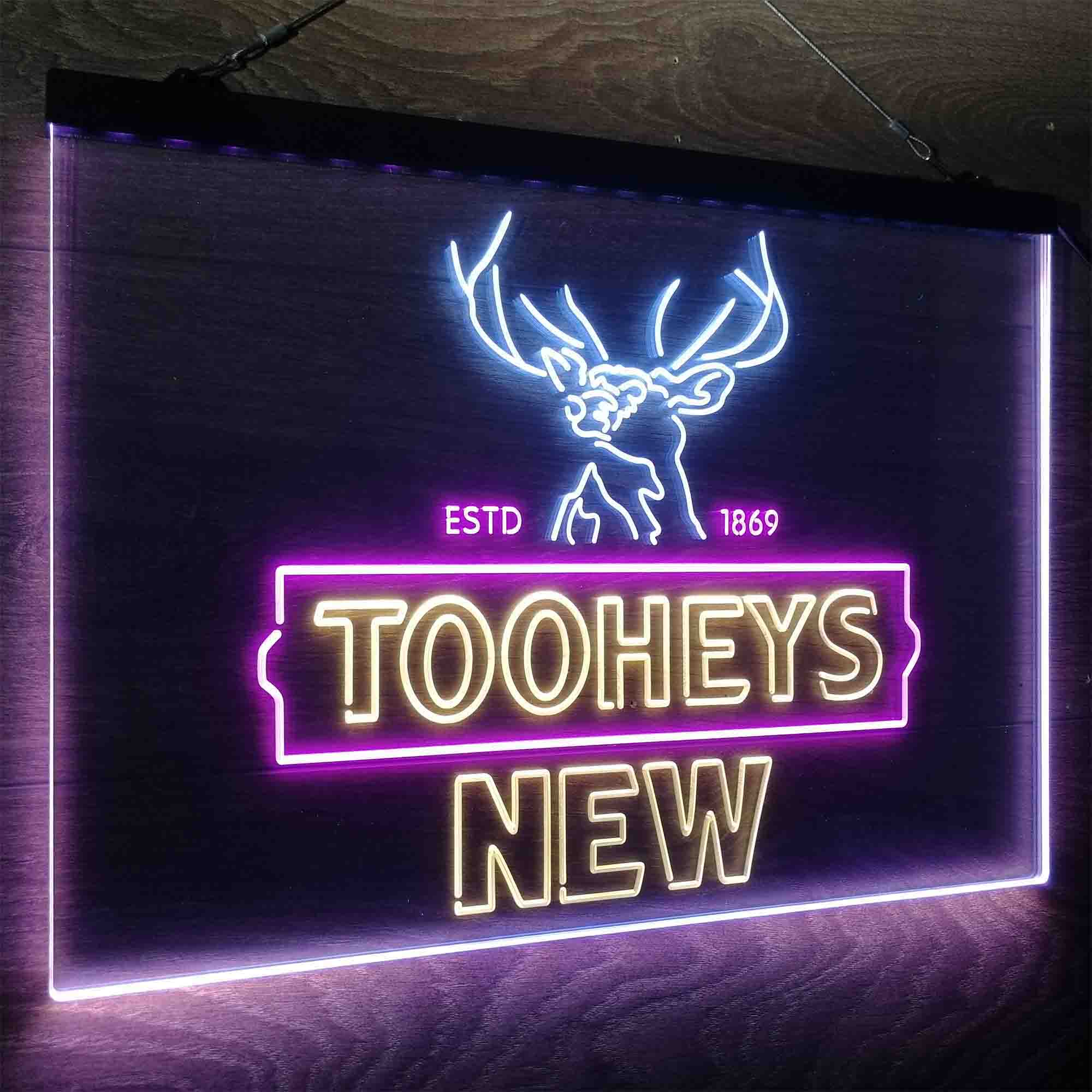 Tooheys New Beer Deer 1869 Neon LED Sign 3 Colors