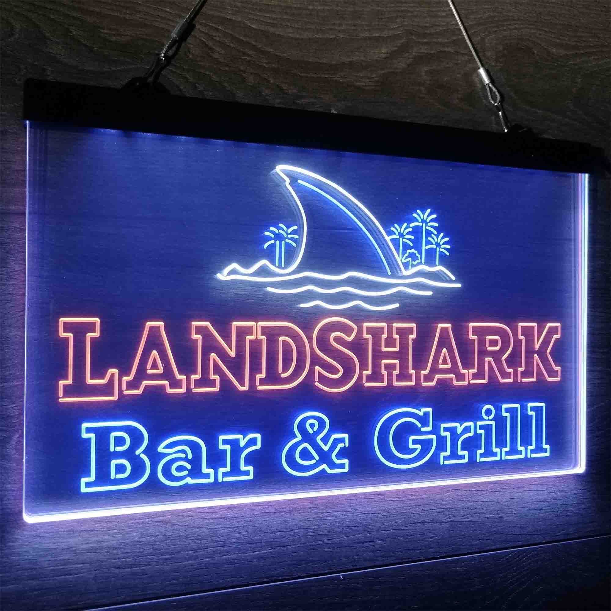 Landshark Bar & Grill Beer Neon LED Sign 3 Colors