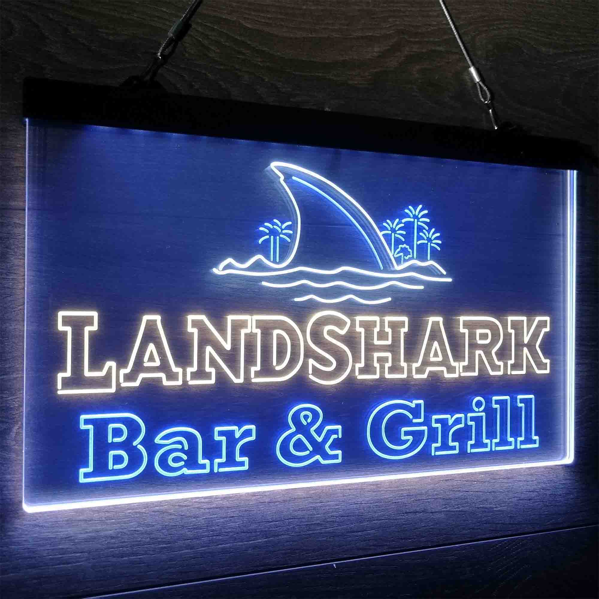 Landshark Bar & Grill Beer Neon LED Sign 3 Colors