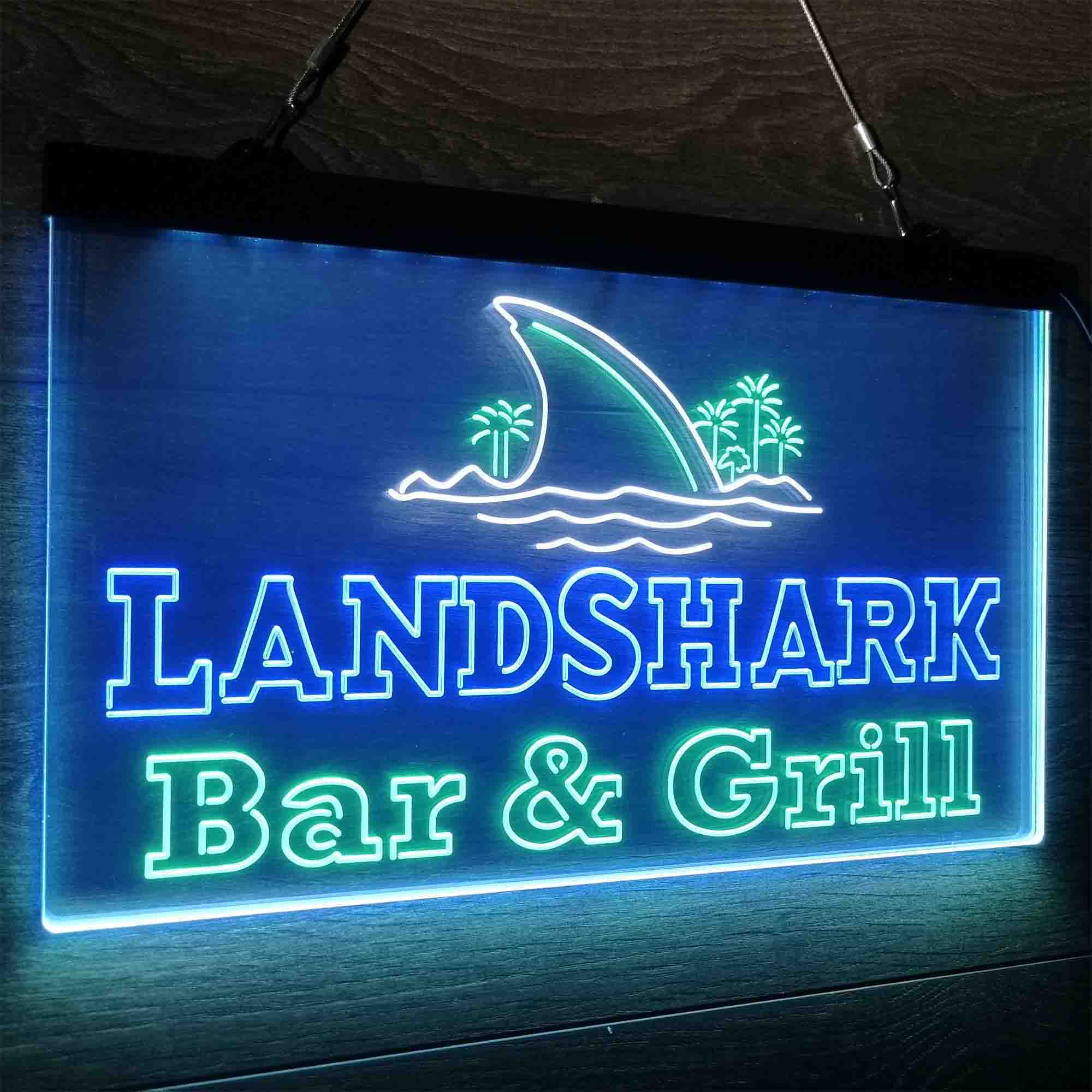 Landshark Bar & Grill Beer Neon LED Sign 3 Colors