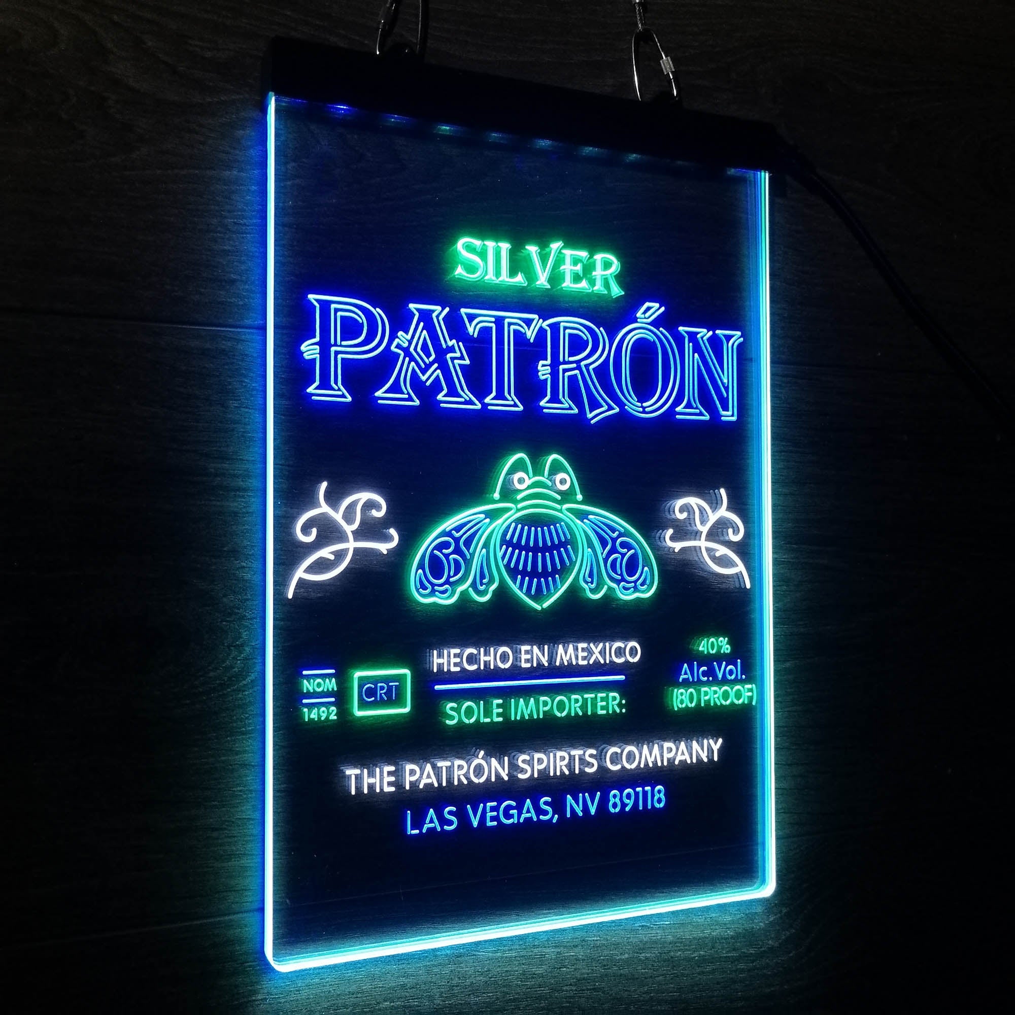 Patron Silver Tequila Wine Neon LED Sign 3 Colors