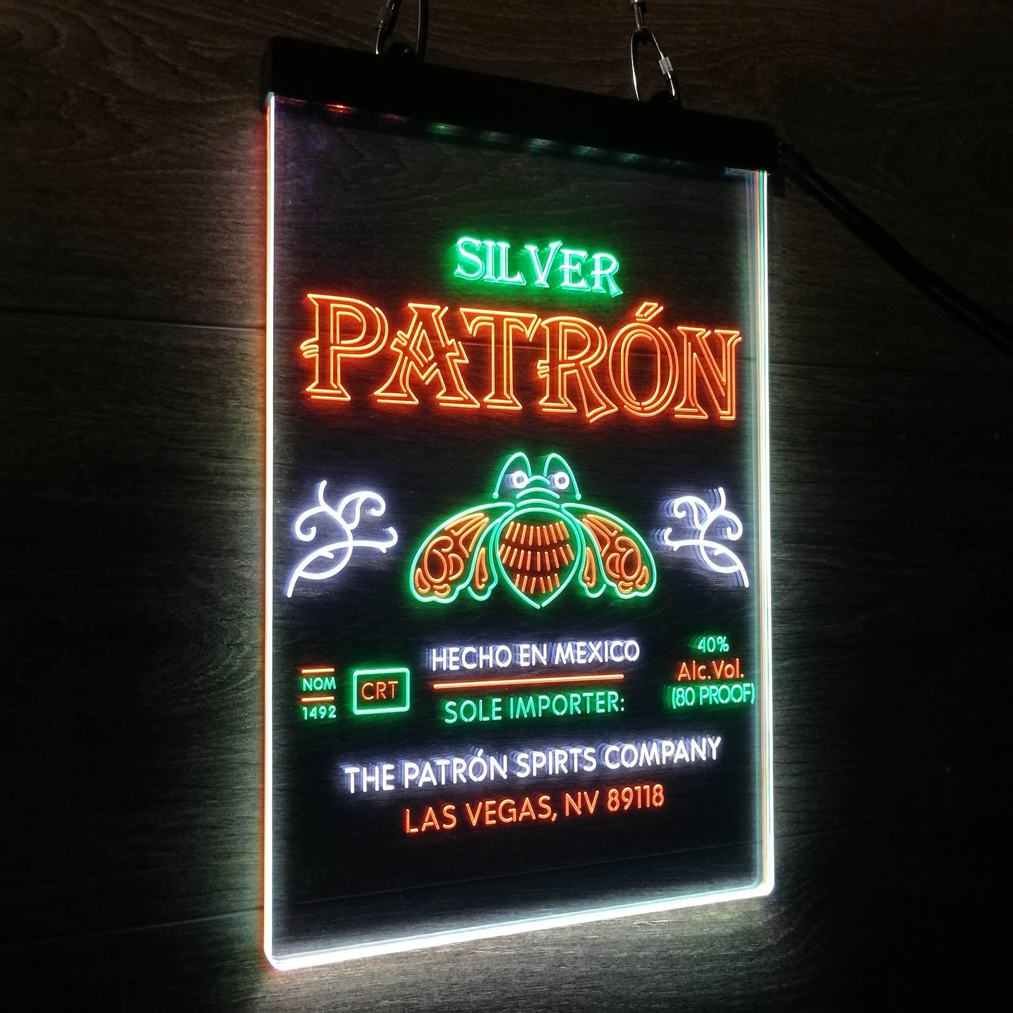 Patron Silver Tequila Wine Neon LED Sign 3 Colors