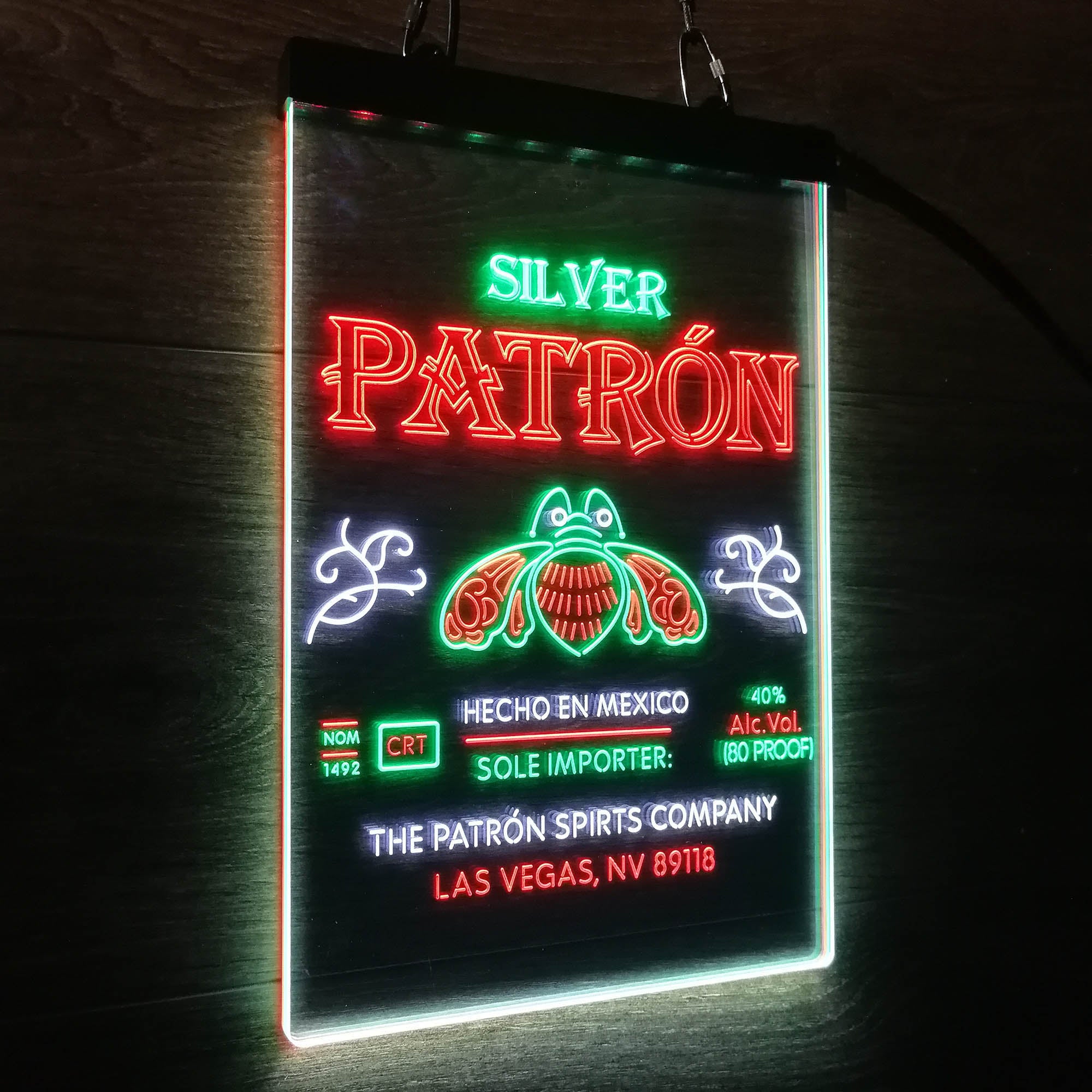 Patron Silver Tequila Wine Neon LED Sign 3 Colors