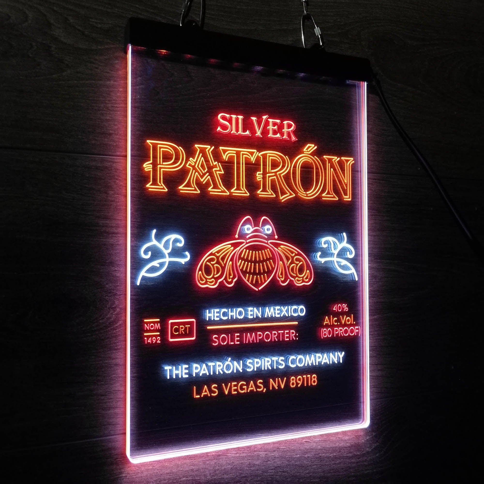 Patron Silver Tequila Wine Neon LED Sign 3 Colors