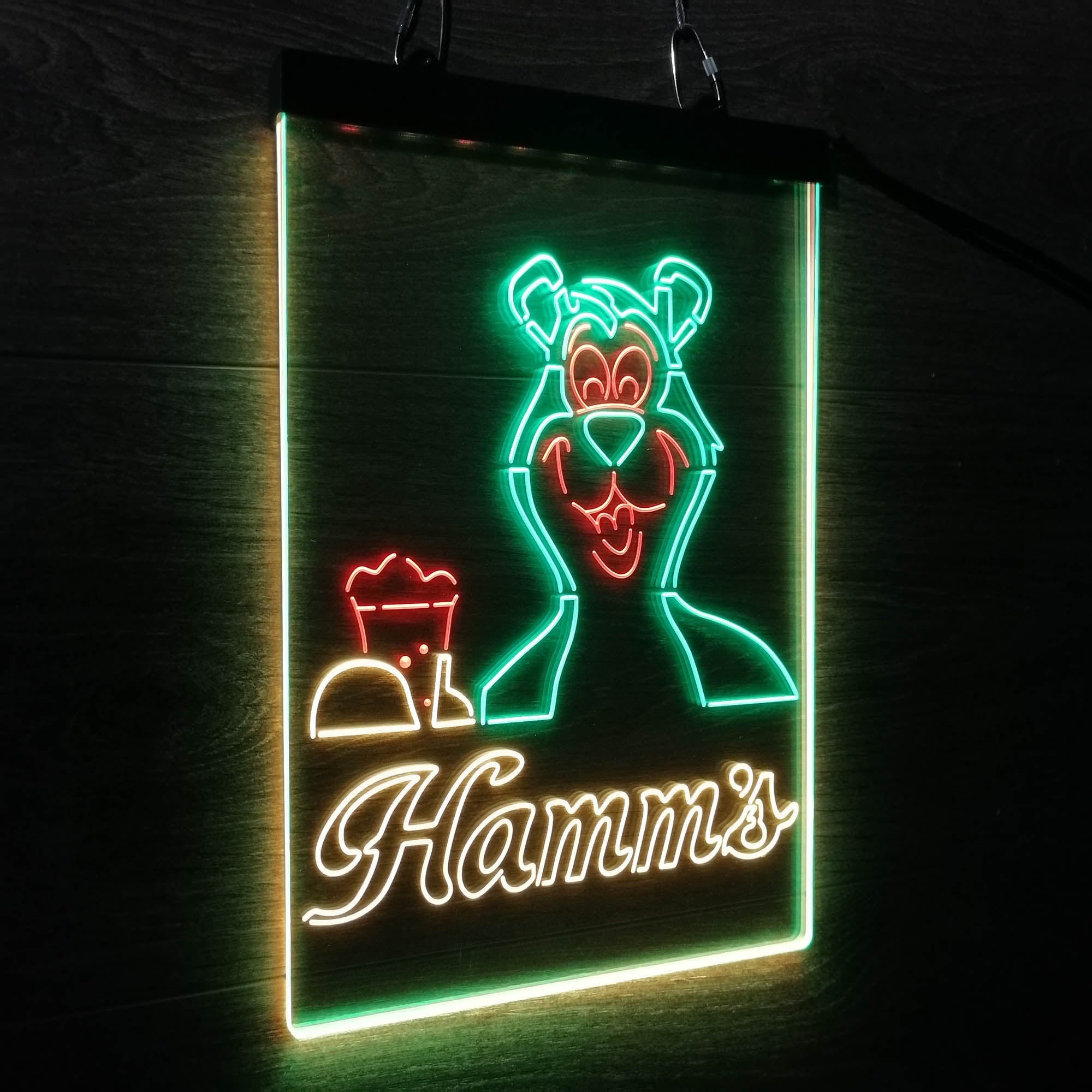 Hamm's Beer Bear Mug Neon LED Sign 3 Colors