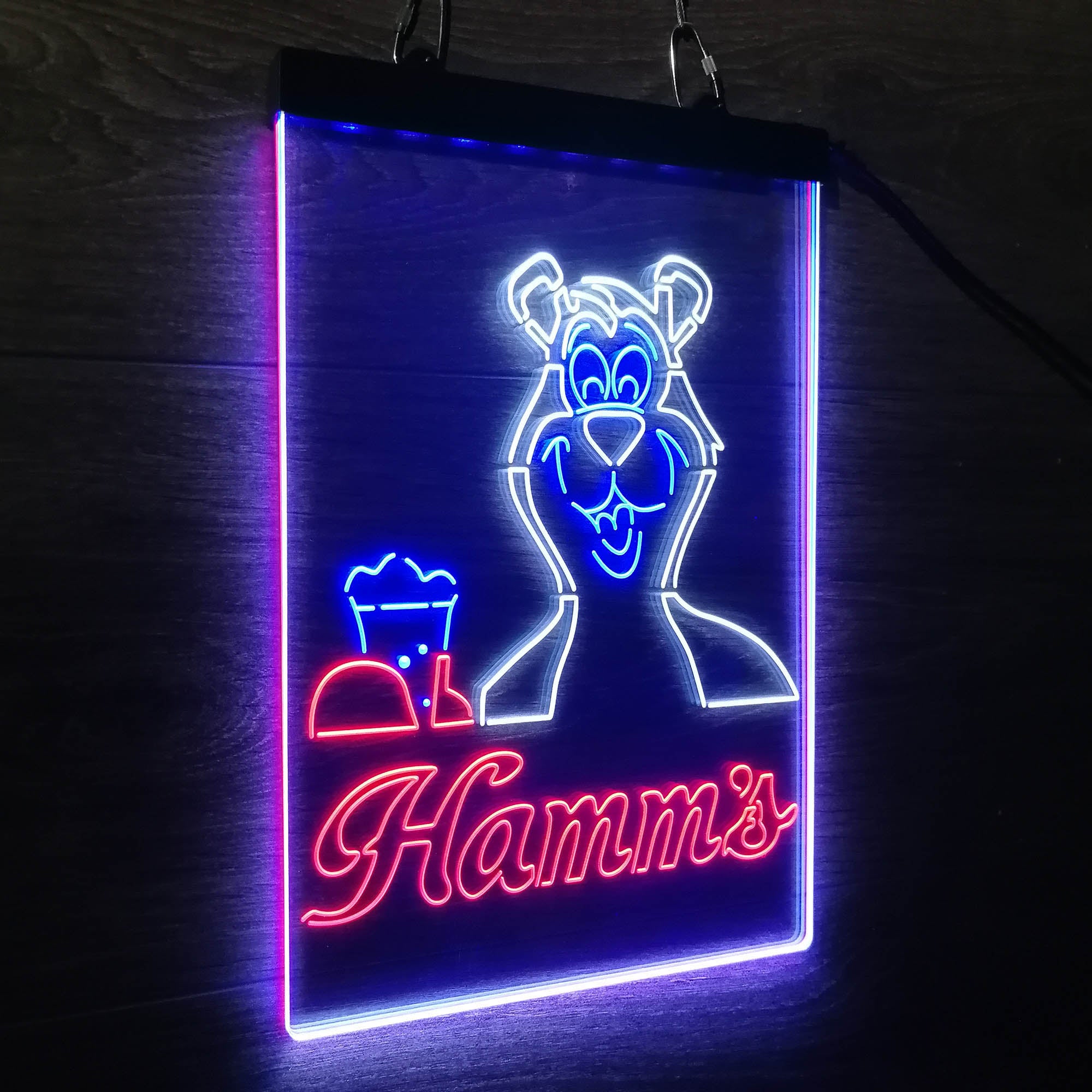 Hamm's Beer Bear Mug Neon LED Sign 3 Colors