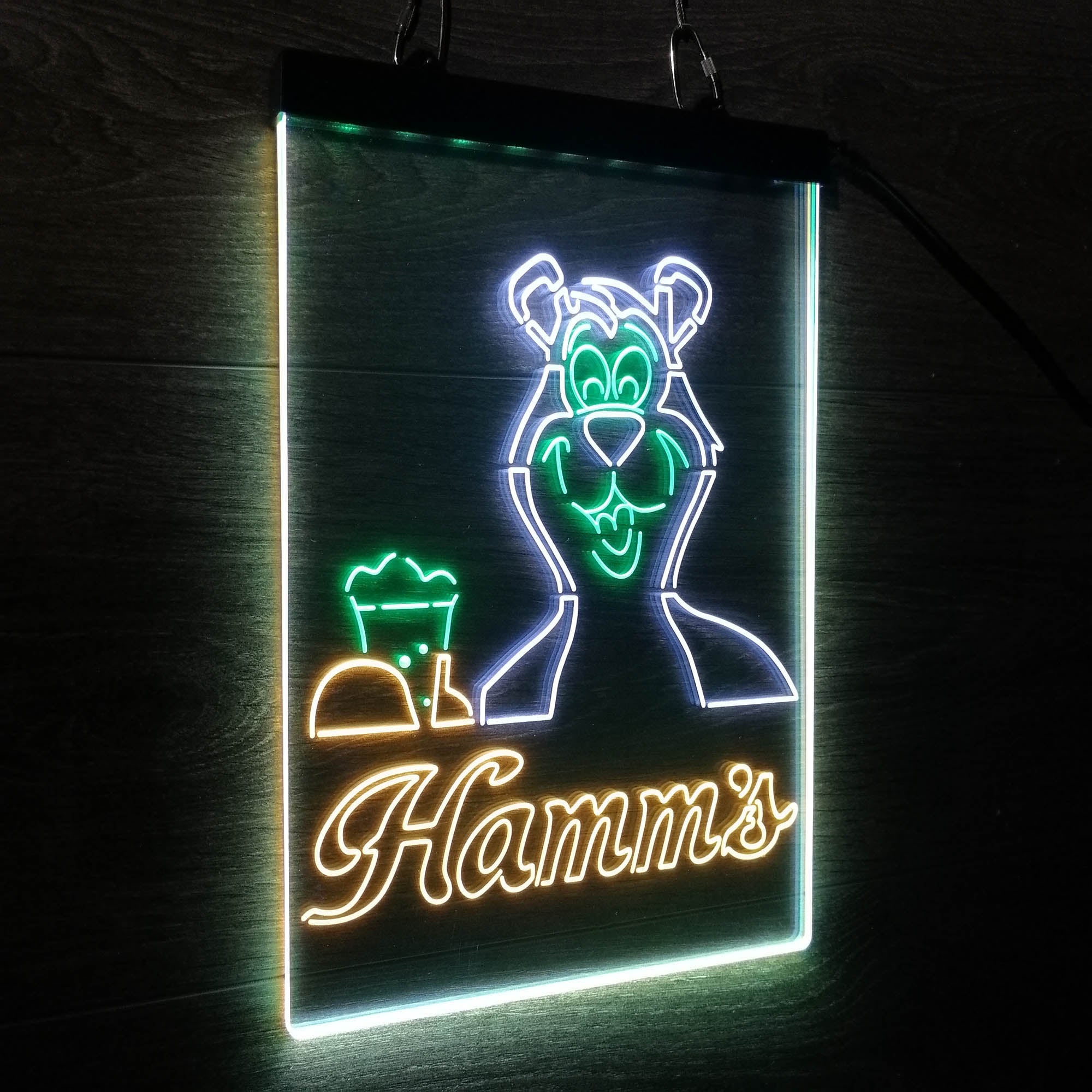 Hamm's Beer Bear Mug Neon LED Sign 3 Colors