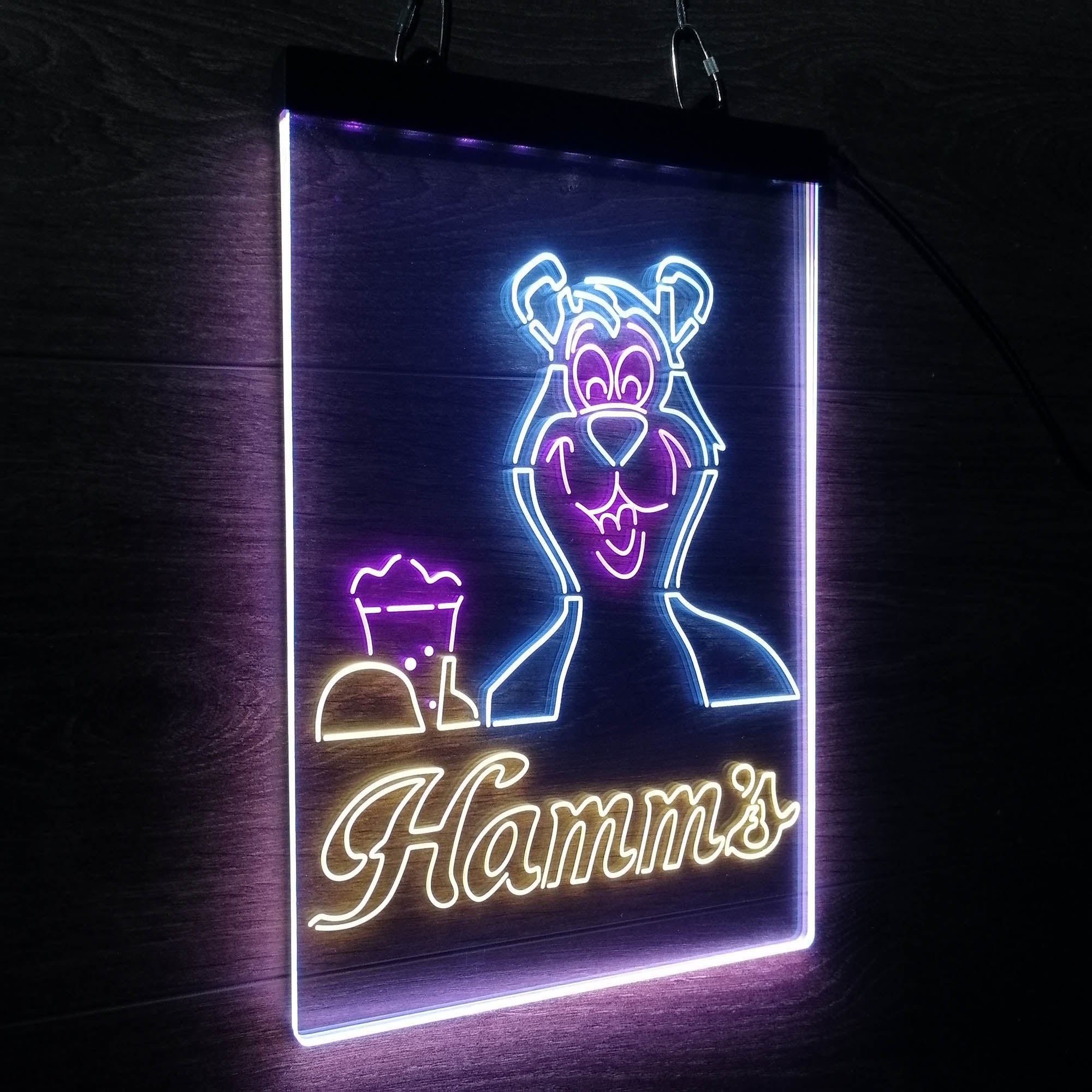 Hamm's Beer Bear Mug Neon LED Sign 3 Colors