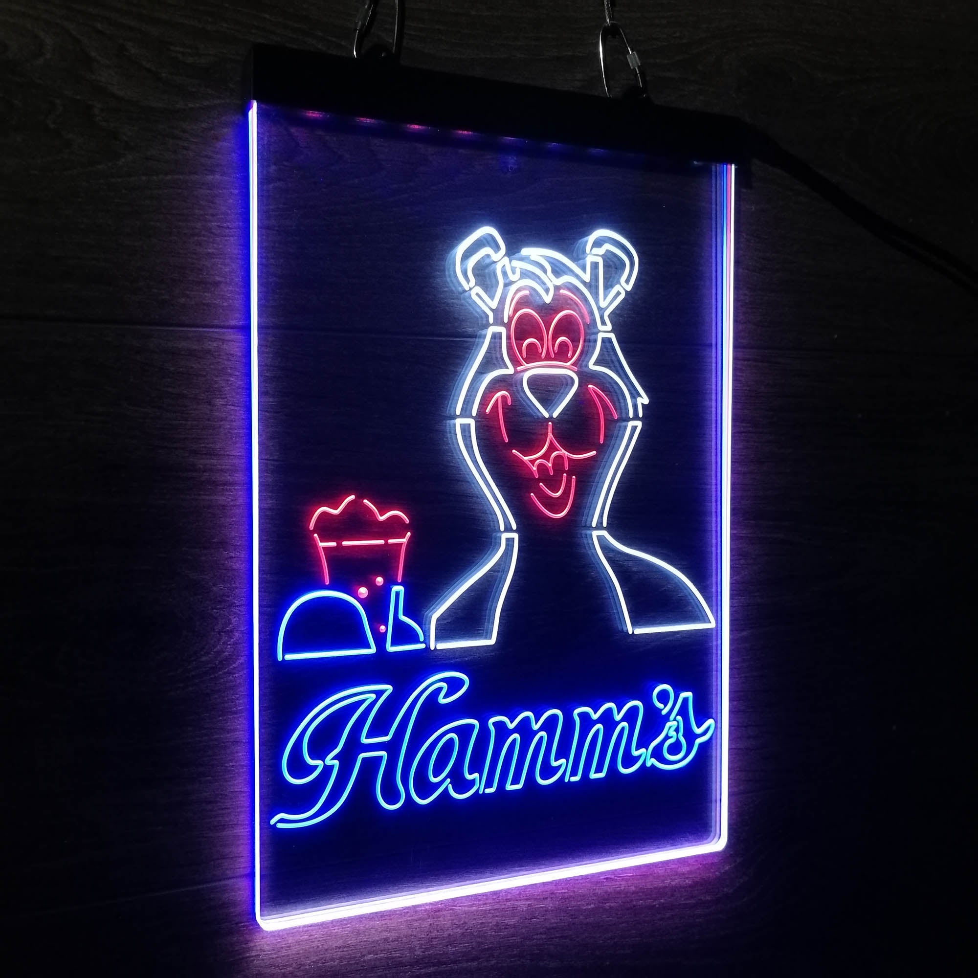 Hamm's Beer Bear Mug Neon LED Sign 3 Colors