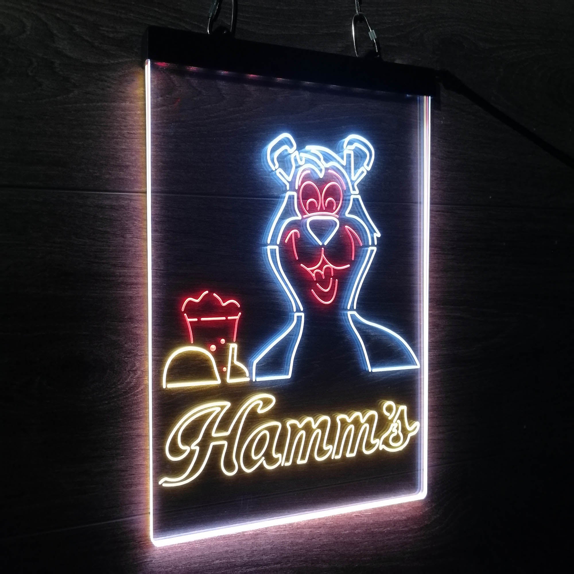 Hamm's Beer Bear Mug Neon LED Sign 3 Colors