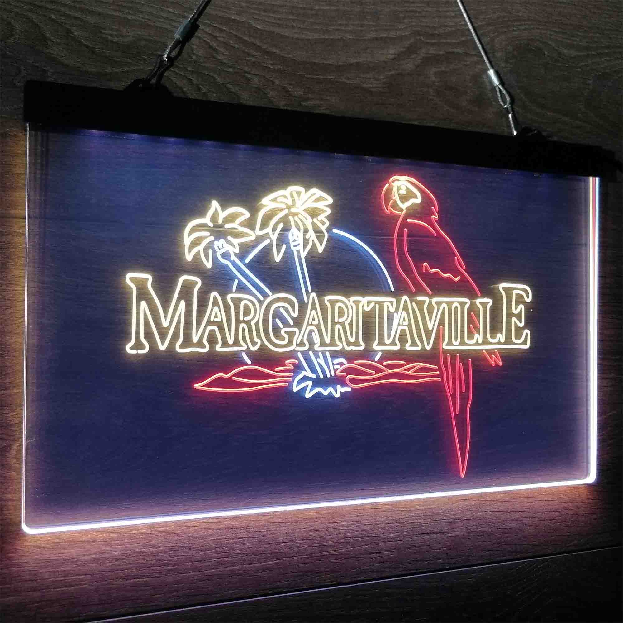 Jimmy Buffett's Margaritaville Parrot Neon LED Sign 3 Colors