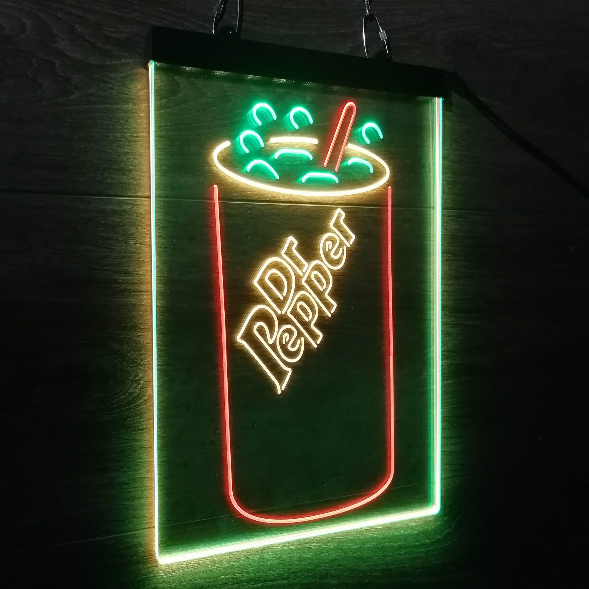 Dr Pepper Cup Neon LED Sign 3 Colors