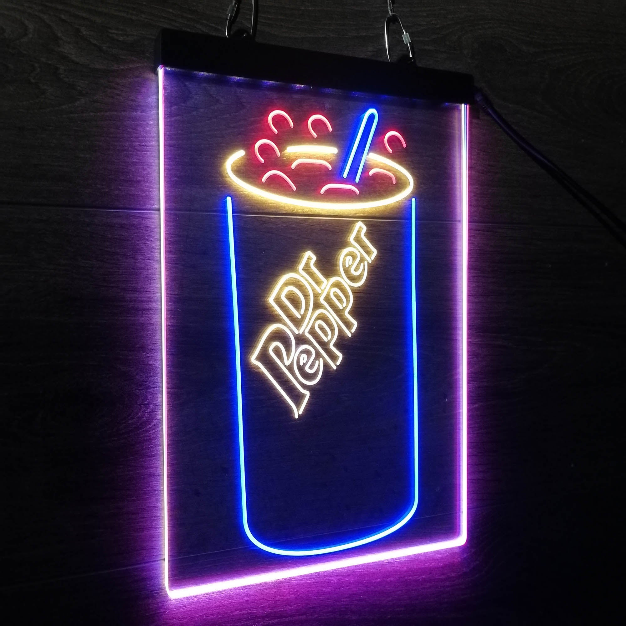 Dr Pepper Cup Neon LED Sign 3 Colors