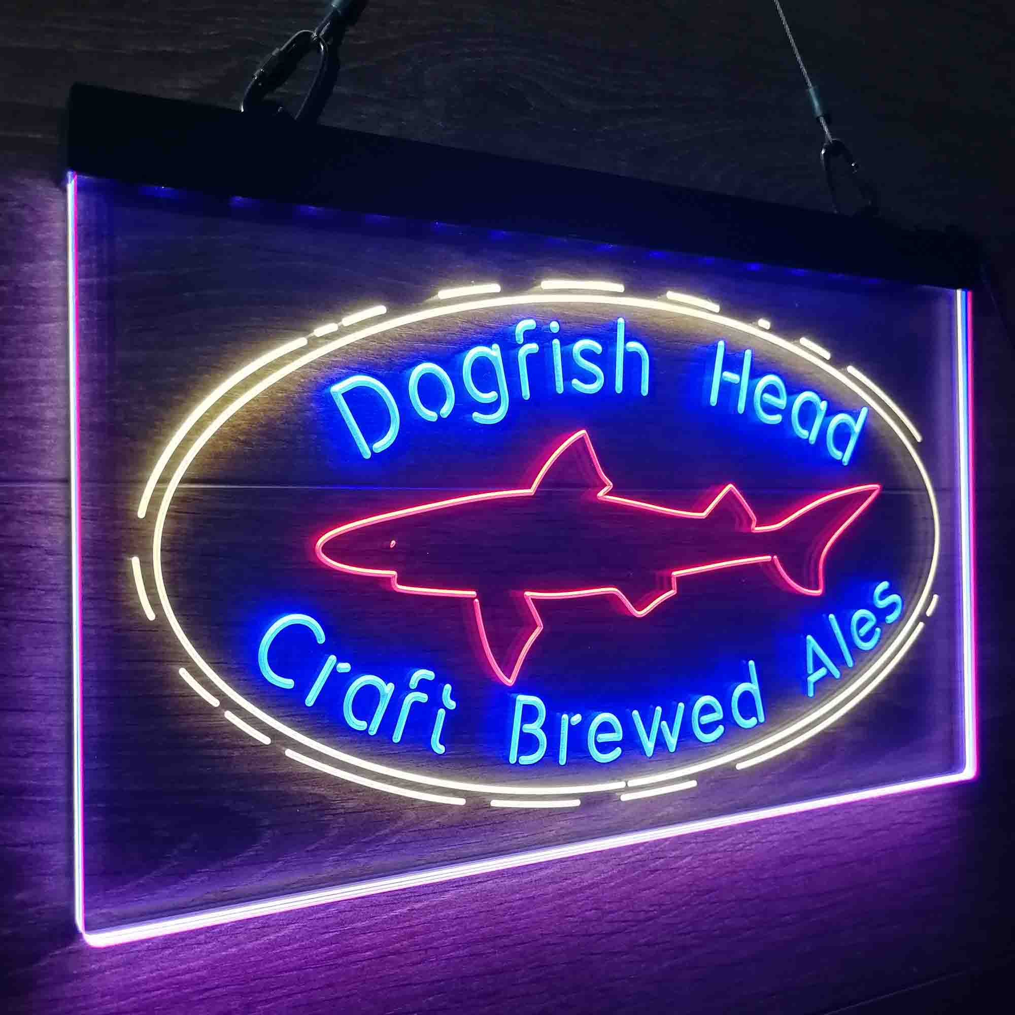 Dogfishs Heads Craft Brewery Neon LED Sign 3 Colors