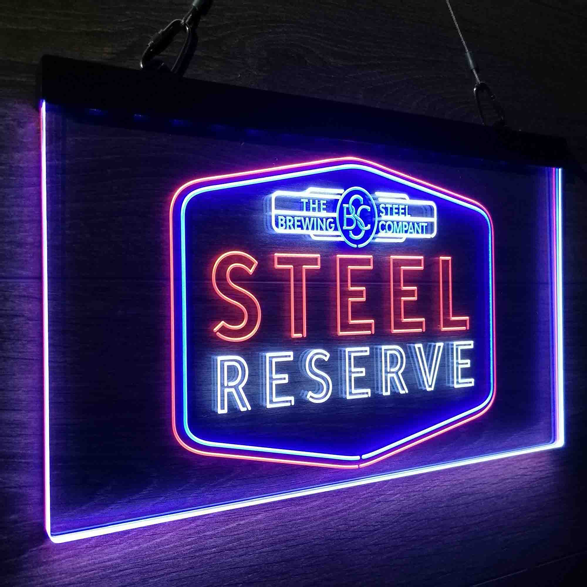 Steel Reserve Brewing Co. Neon LED Sign 3 Colors