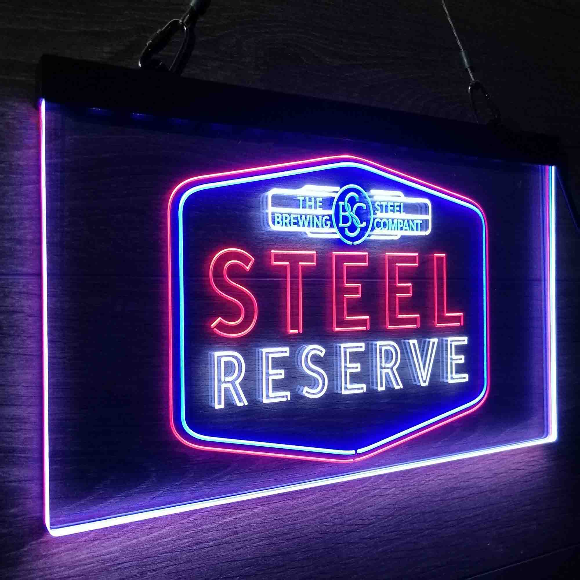 Steel Reserve Brewing Co. Neon LED Sign 3 Colors