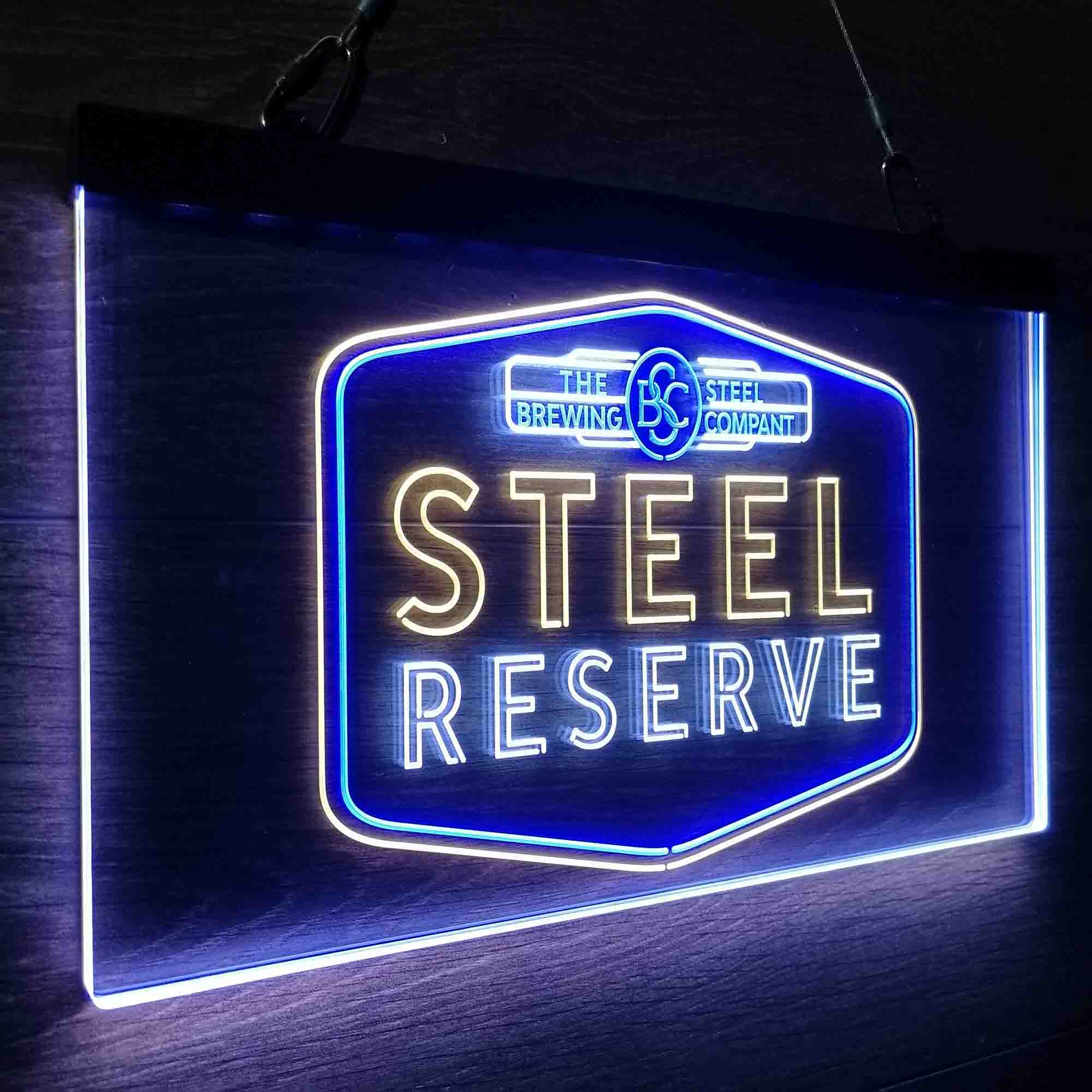 Steel Reserve Brewing Co. Neon LED Sign 3 Colors