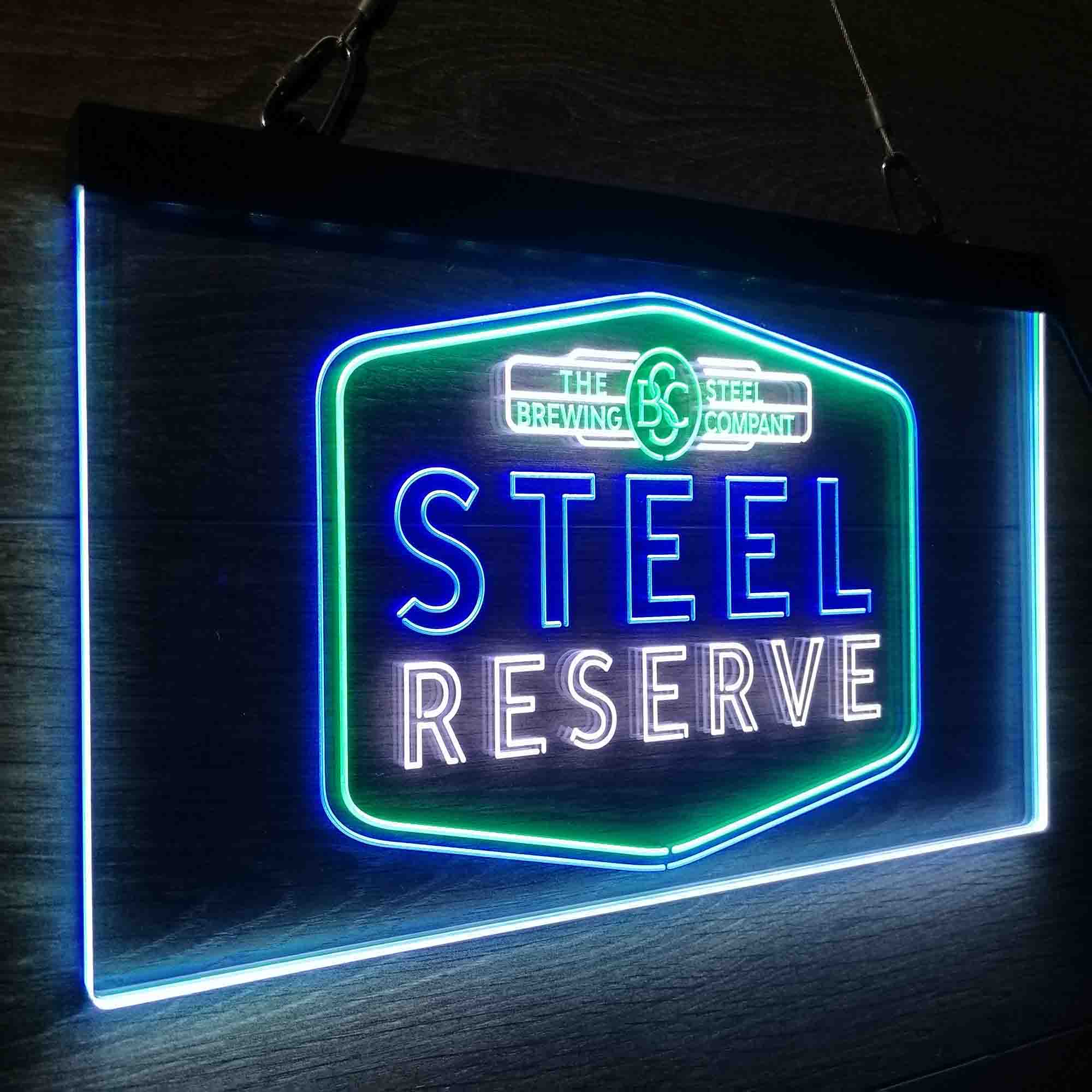 Steel Reserve Brewing Co. Neon LED Sign 3 Colors