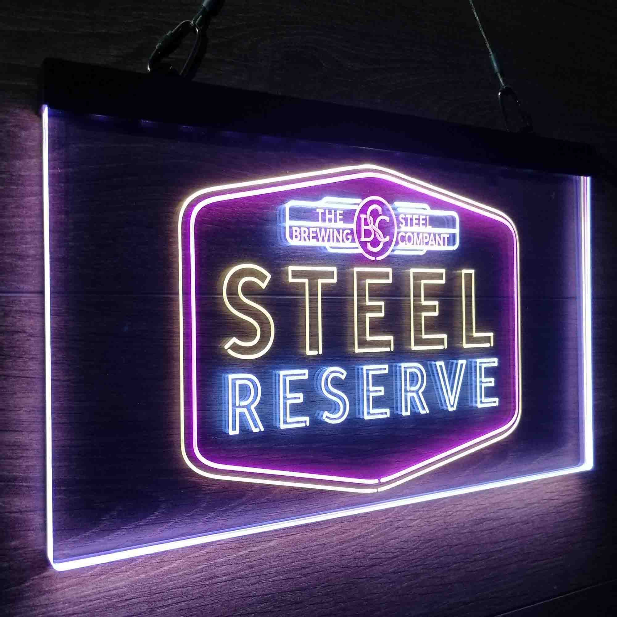 Steel Reserve Brewing Co. Neon LED Sign 3 Colors