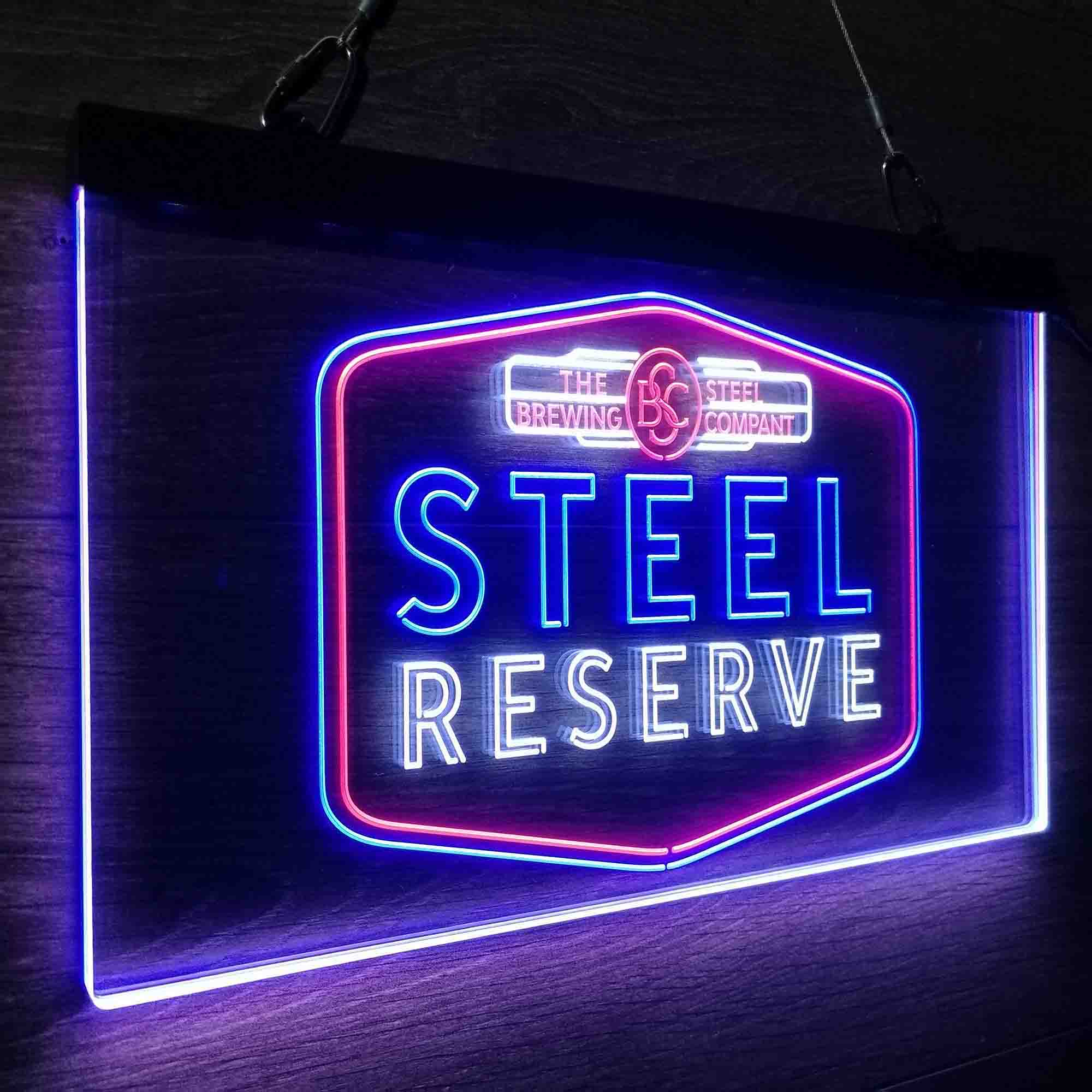 Steel Reserve Brewing Co. Neon LED Sign 3 Colors