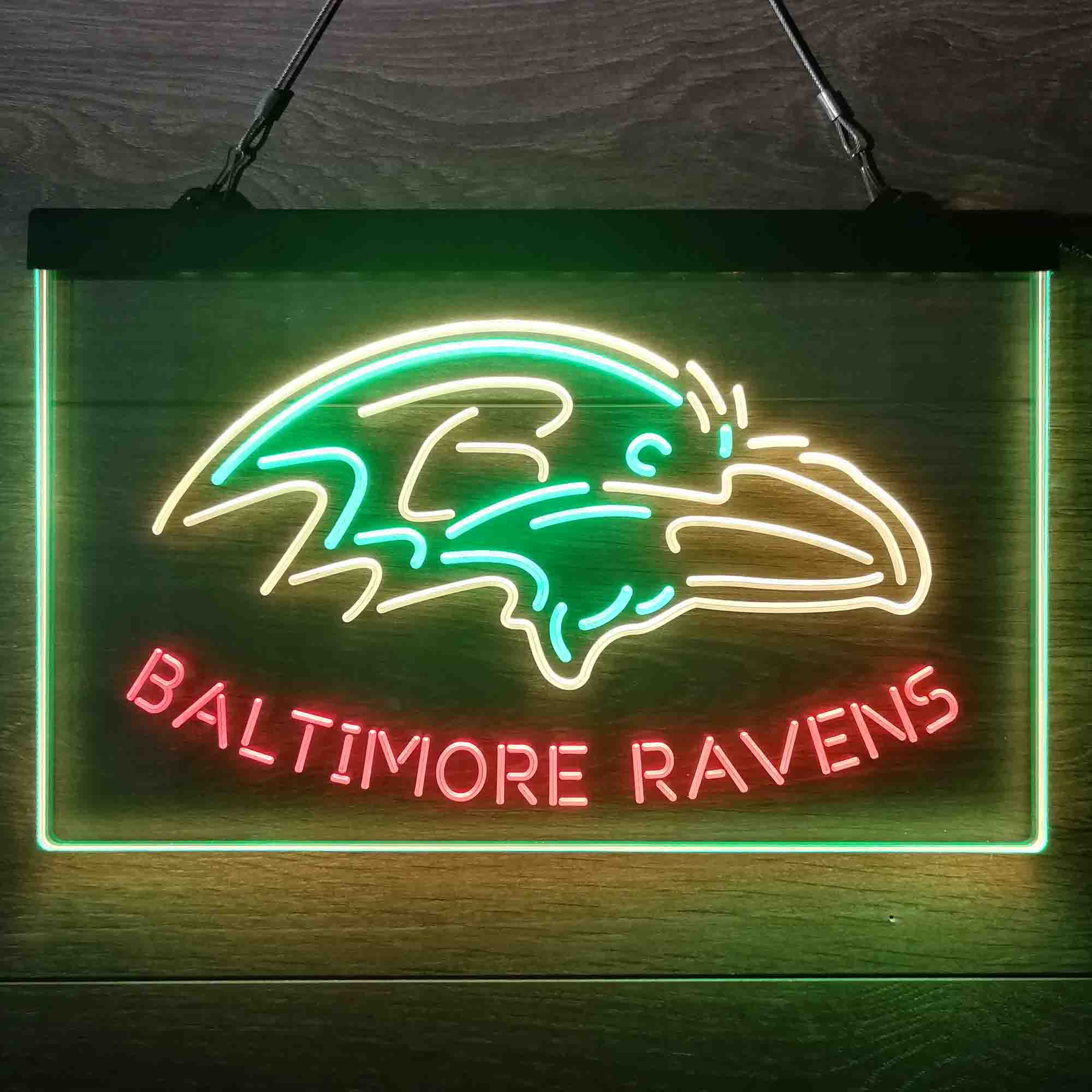 Baltimore Ravens  Neon 3-Color Led Light Sign