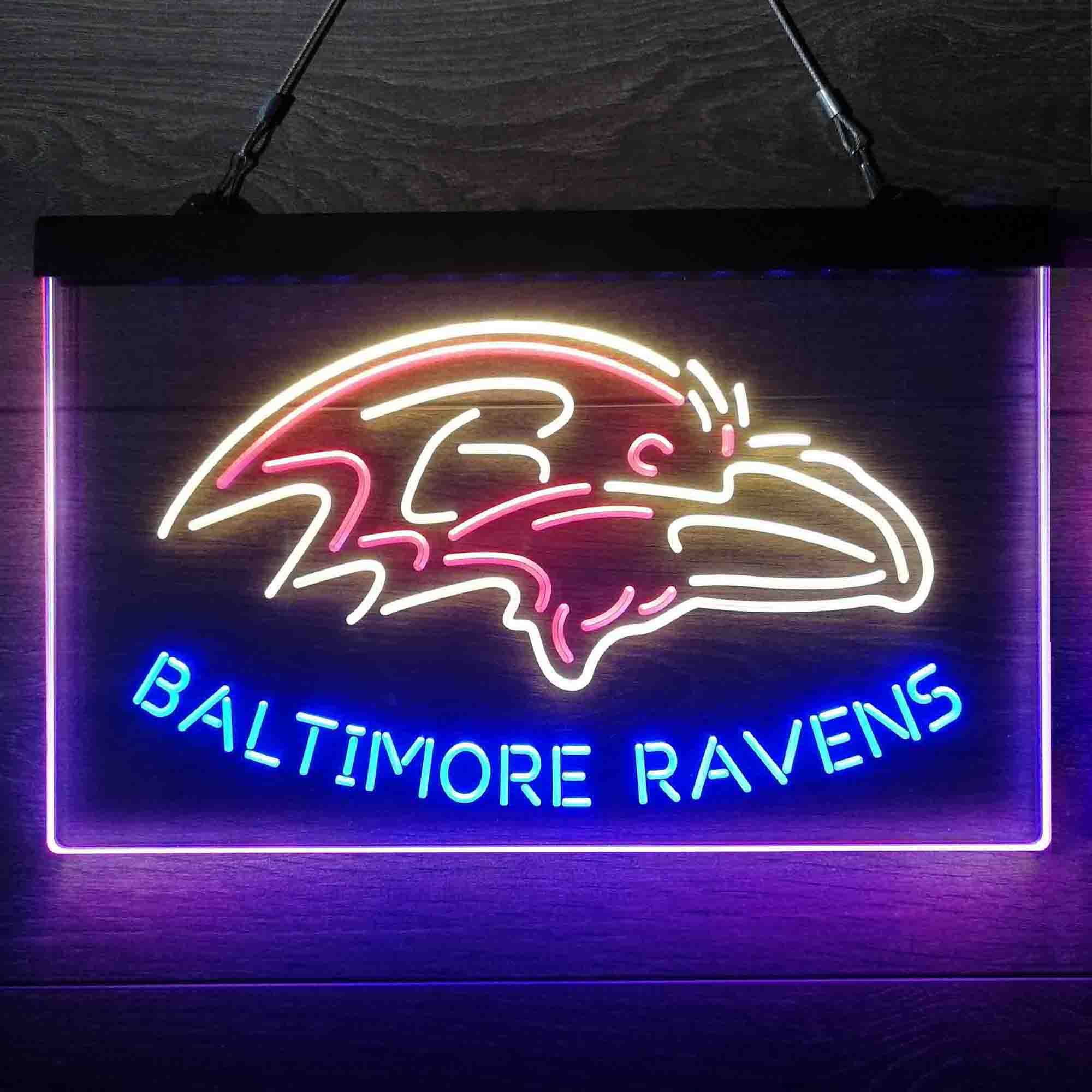 Baltimore Ravens  Neon 3-Color Led Light Sign